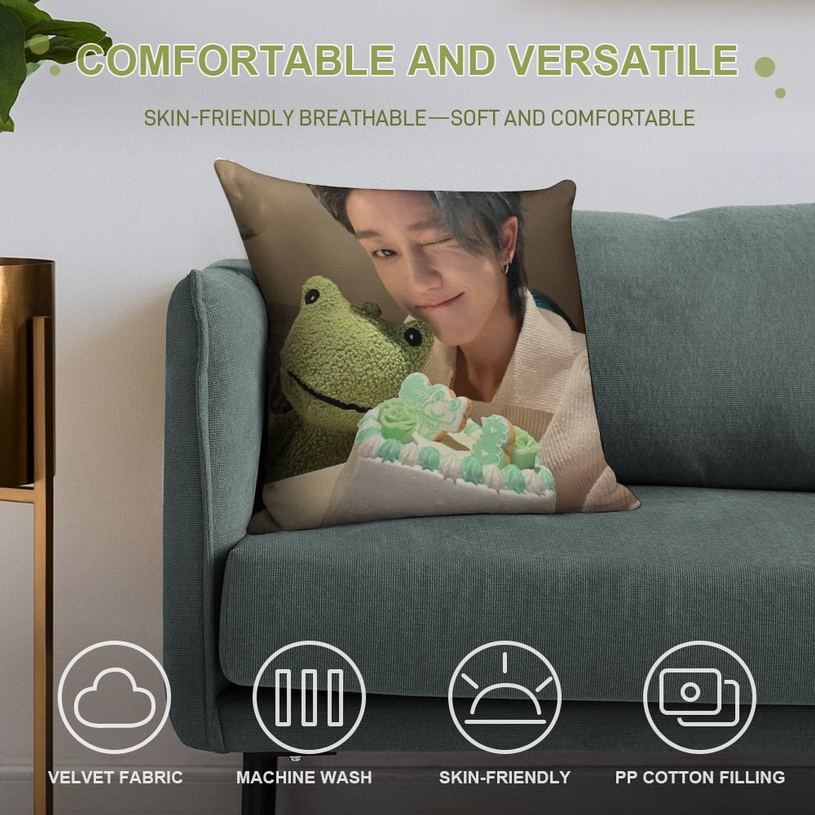 The8 Minghao Soft Fade-Resistant Throw Pillow