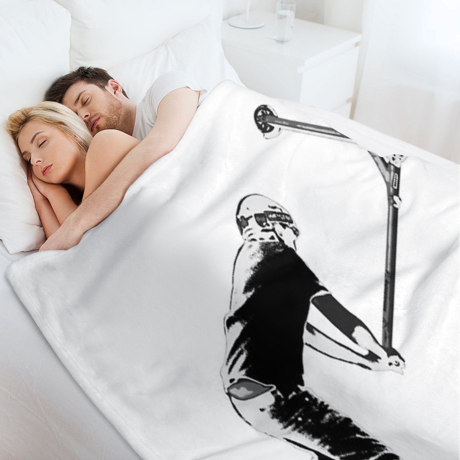 Holding On! - Stunt Scooter Move Anti-pilling Throw Blanket