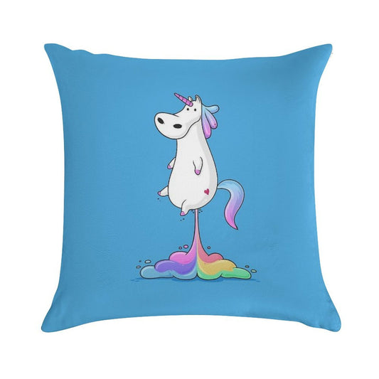 Unicorn Fart Soft Luxury Feel Throw Pillow