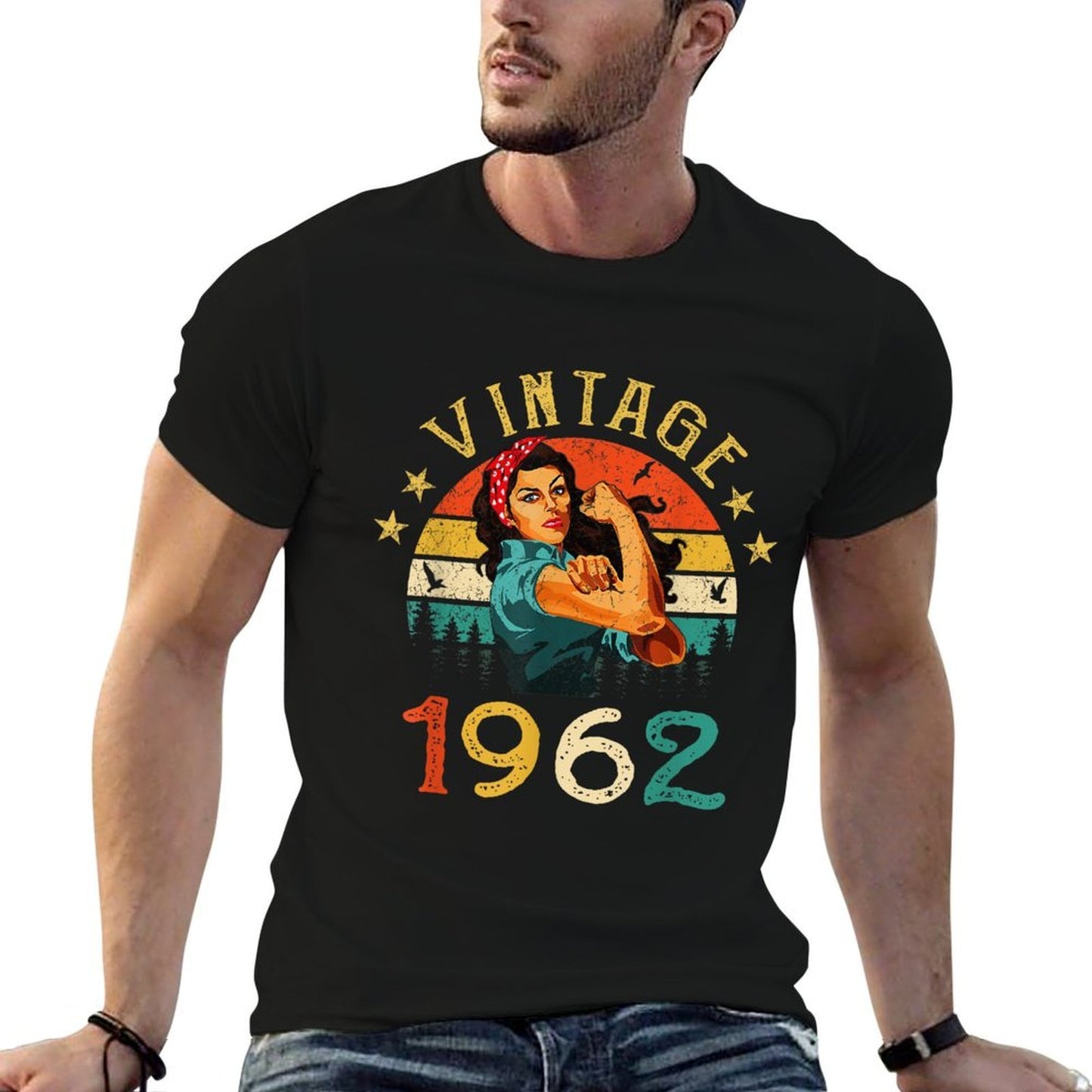 Retro Vintage 1962 Made In 1962 60 Years Old 60th Birthday  Breathable T-Shirt