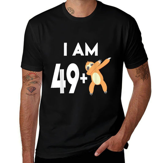 50 Years Old Sloth Gift 50th Birthday  Summer-ready Fabric T-Shirt