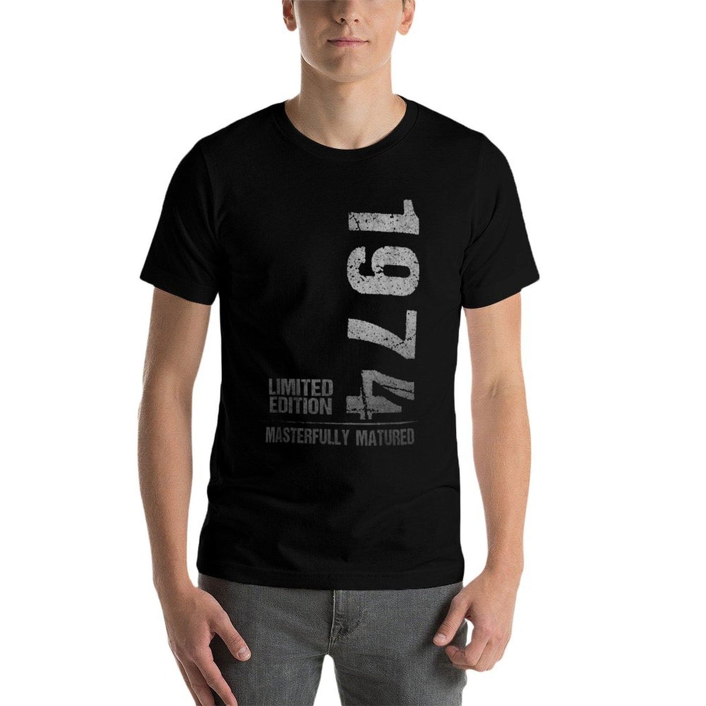 1974 Vintage Design Limited Edition 50th Birthday Gift Rolled Sleeves T-Shirt