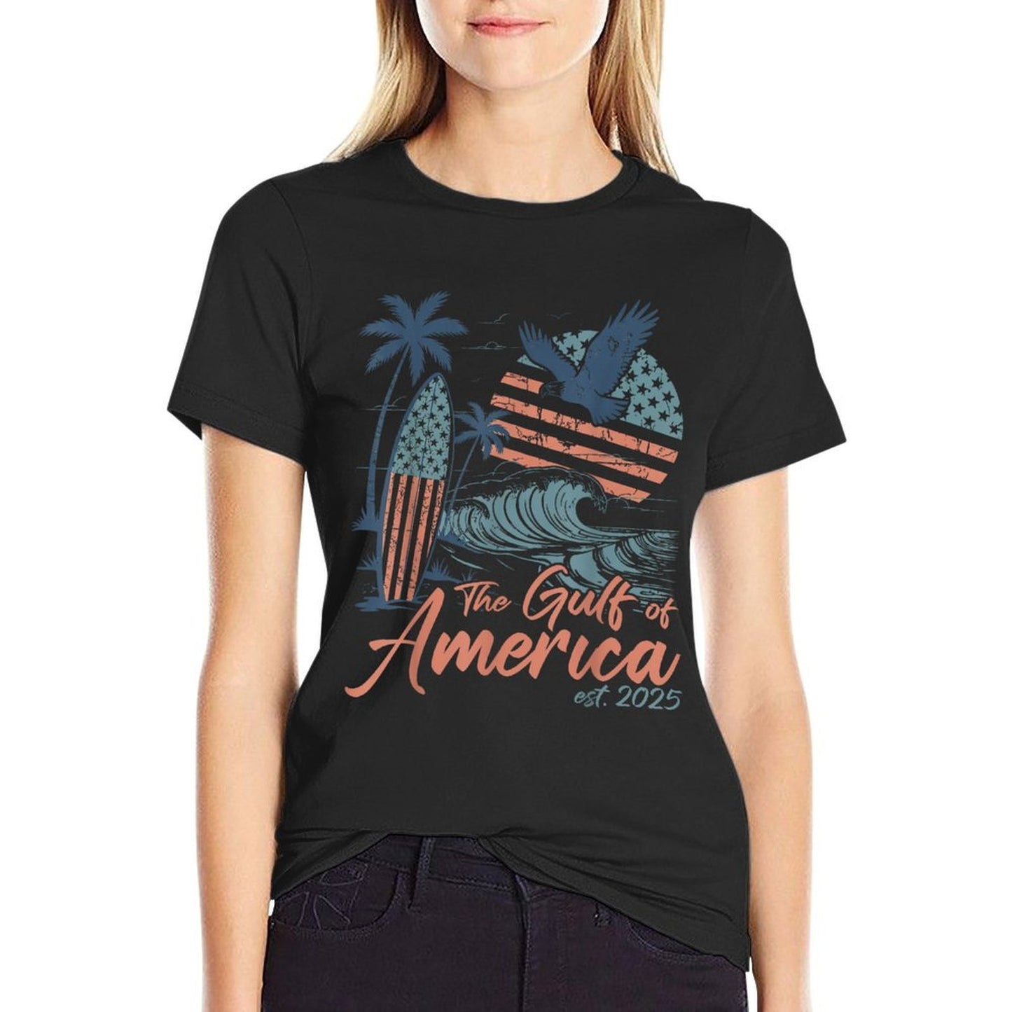 Retro Gulf Of USA America Est 2025  Soft T-Shirt