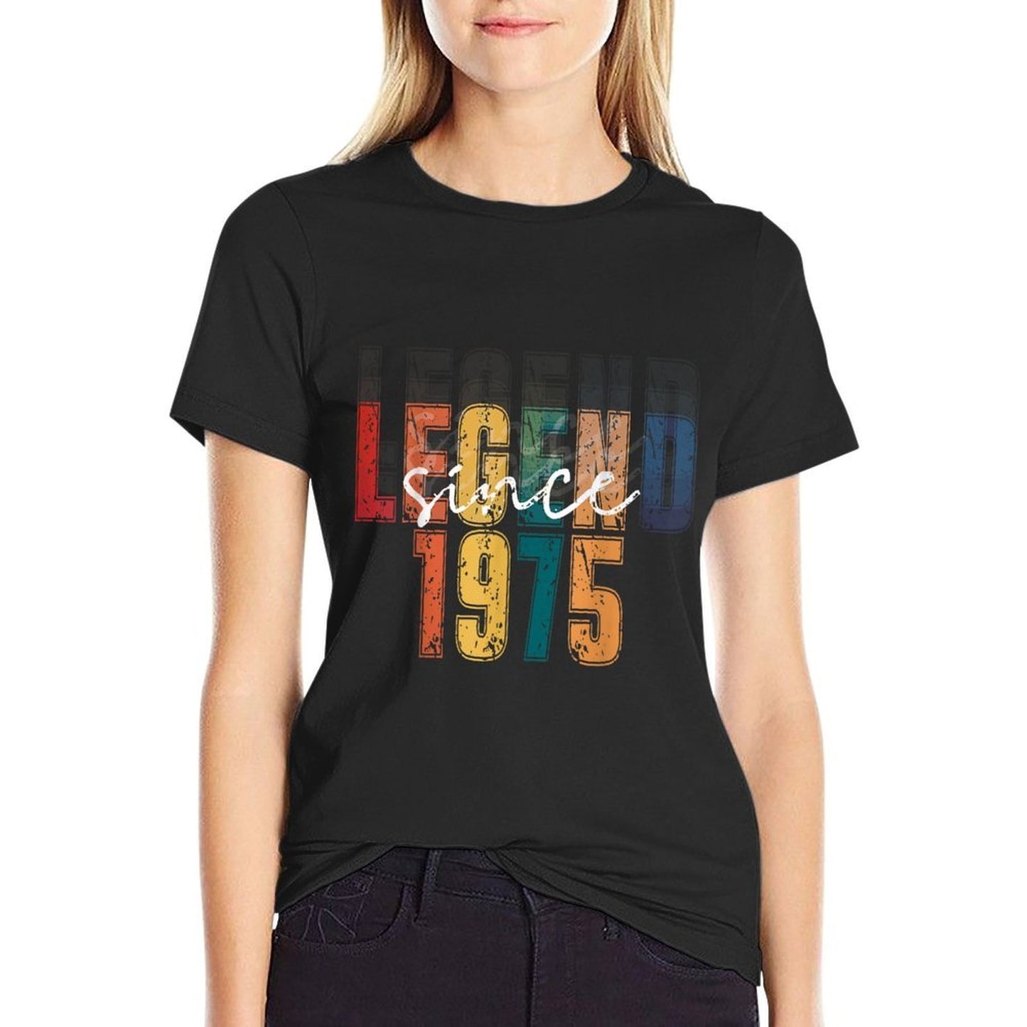 50 Year Old Legend Since 1975 50th Birthday Men Women  Cotton T-Shirt