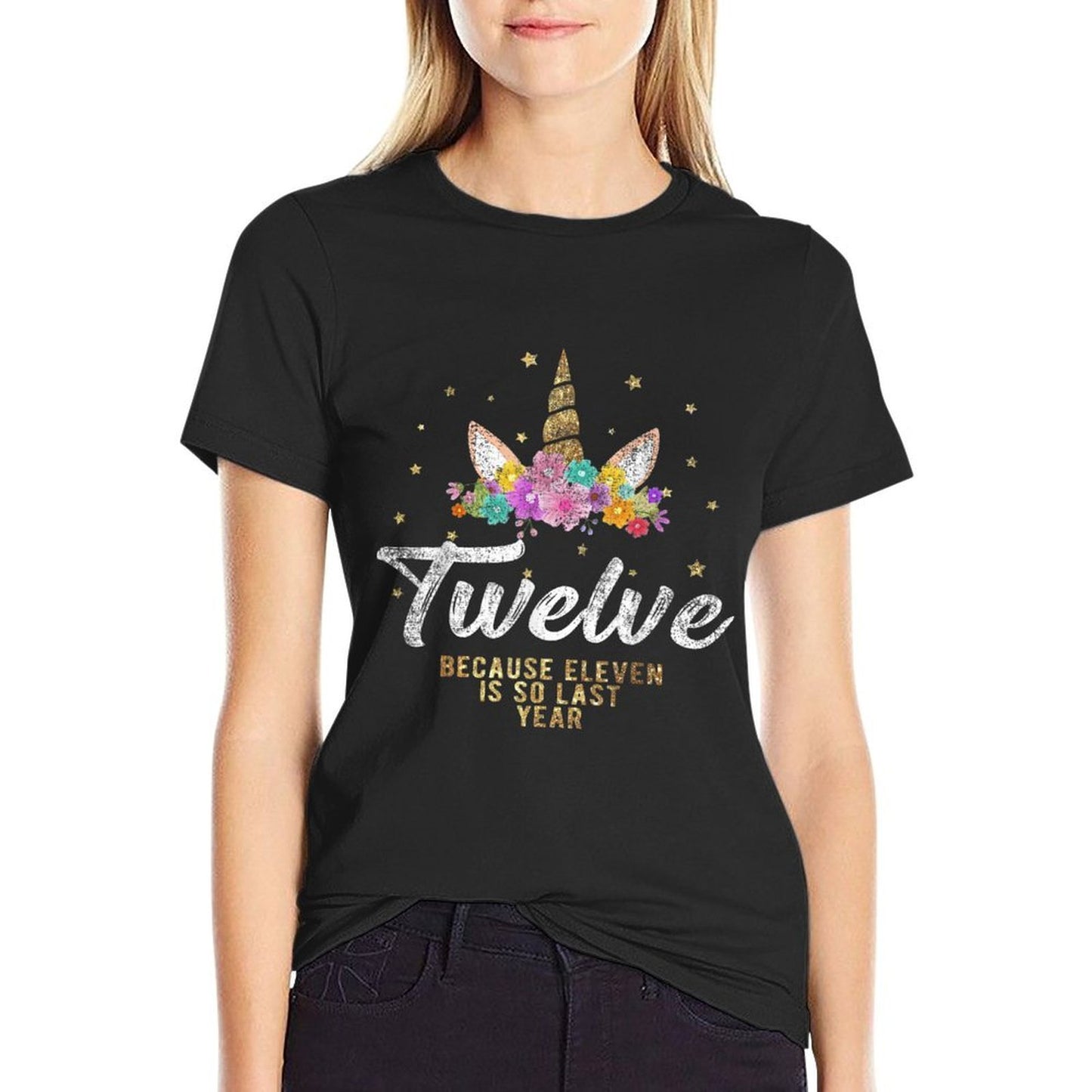 Unicorn Birthday Girl T For 12 Years Old Gift 12th  Graphic-printed T-Shirt