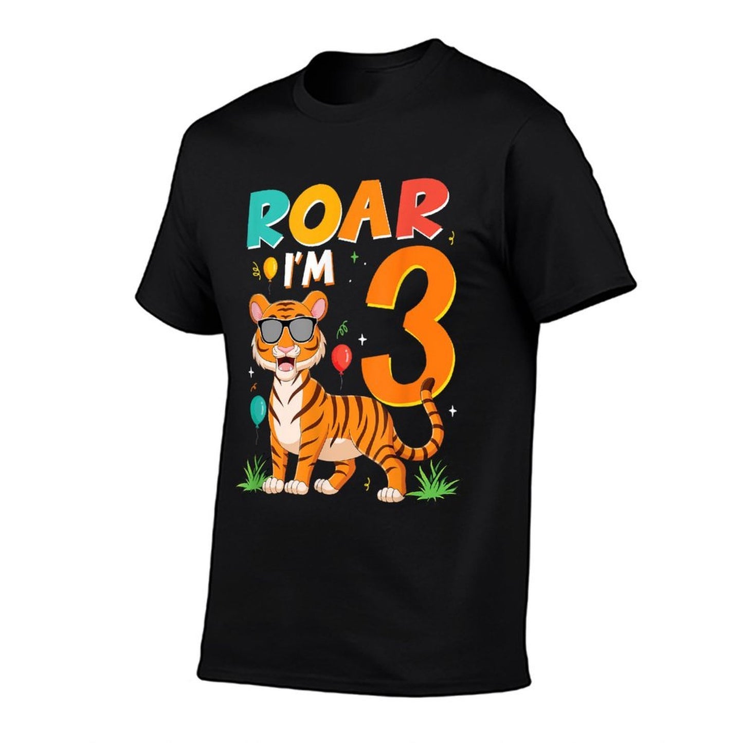 3rd Birthday ROAR IM 3 Year Old Tiger Safari Jungle Stretchy T-Shirt