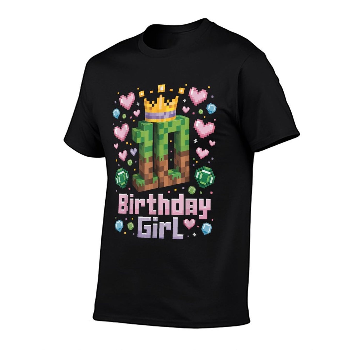 10th Birthday Girl Gaming Pixel Party 10 Year Old Odor-resistant T-Shirt