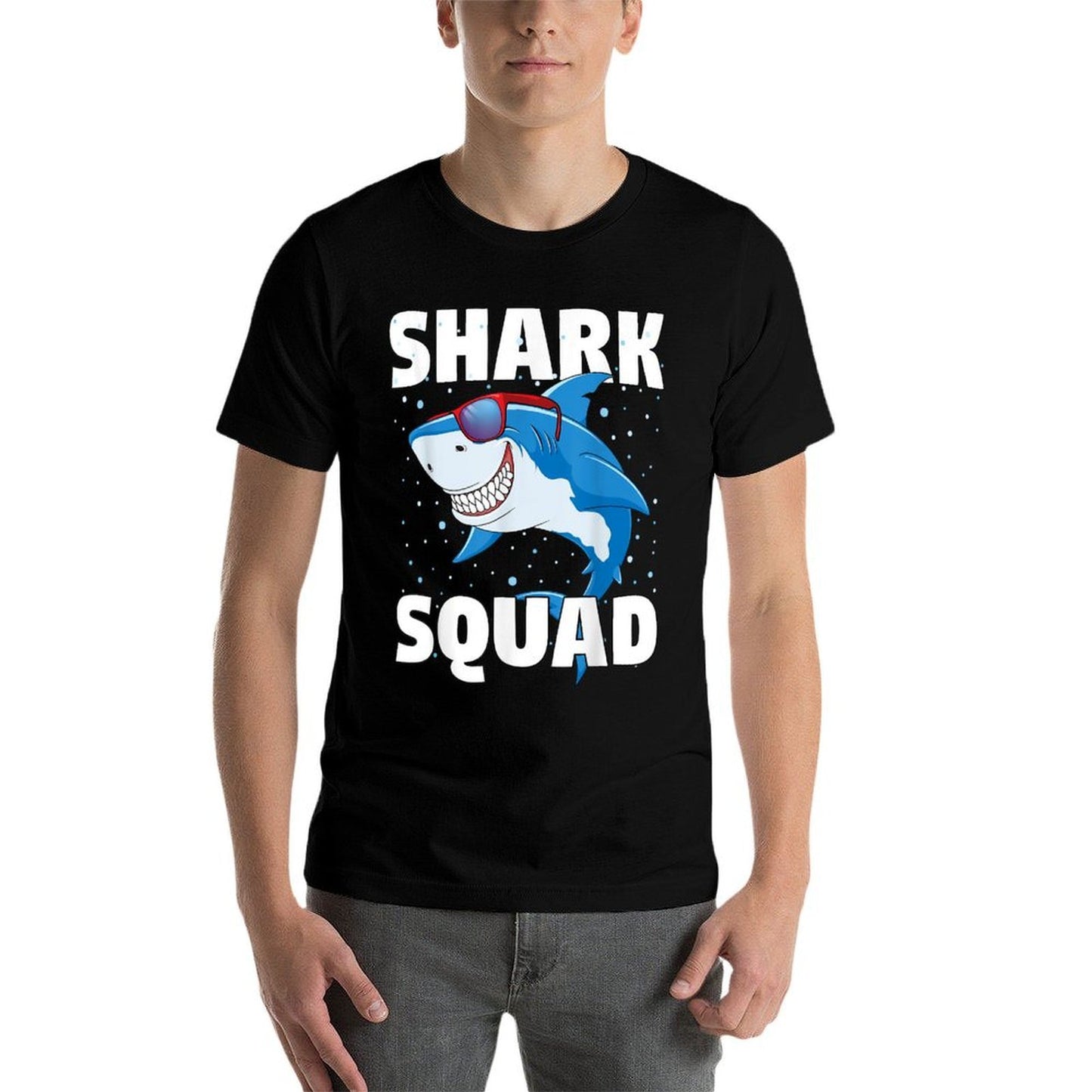 Shark Squad Boys Girls Shark Birthday Party Easy-care T-Shirt