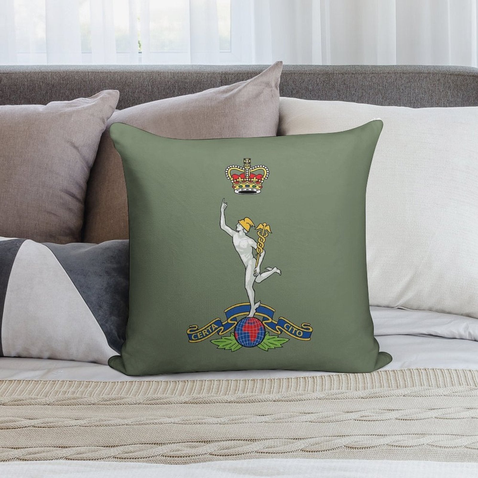 Royal Corps of Signals - British Army Soft Gift Ready Throw Pillow