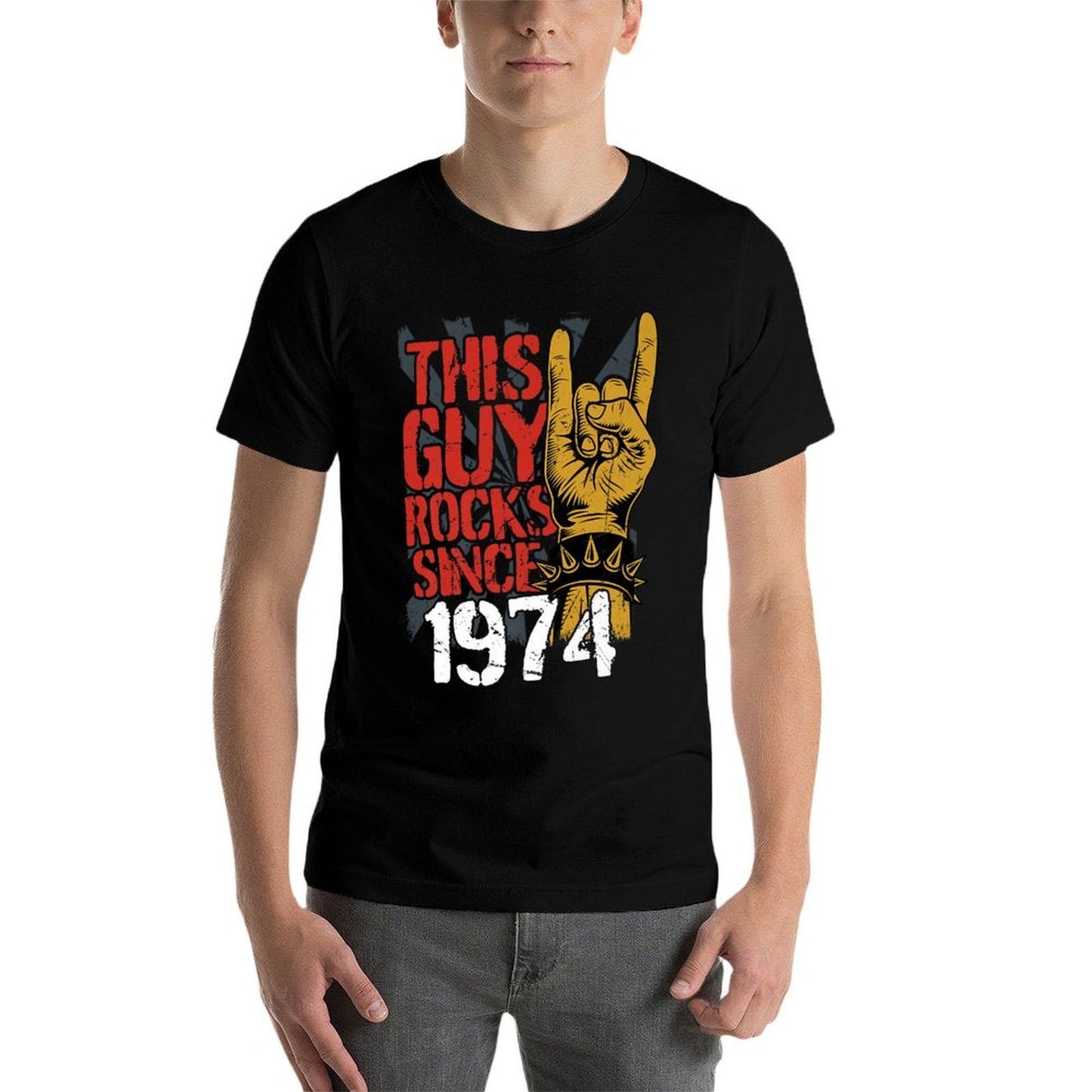1974 Vintage 50th Birthday Classic Rock Music Men Premium Trendy Pattern T-Shirt