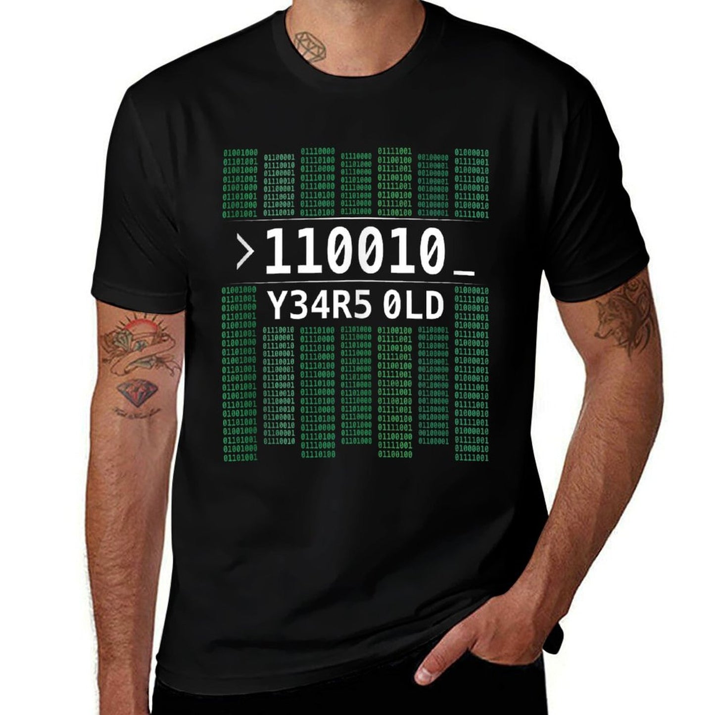 110010 Years Old Binary Code 50th Birthday Computer Trendy Pattern T-Shirt