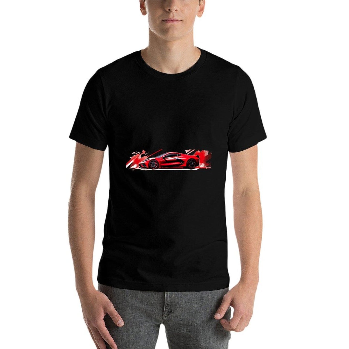 Torch Red C8 Supercar Sportscar Race Car Muscle Car C8 Breathable T-Shirt