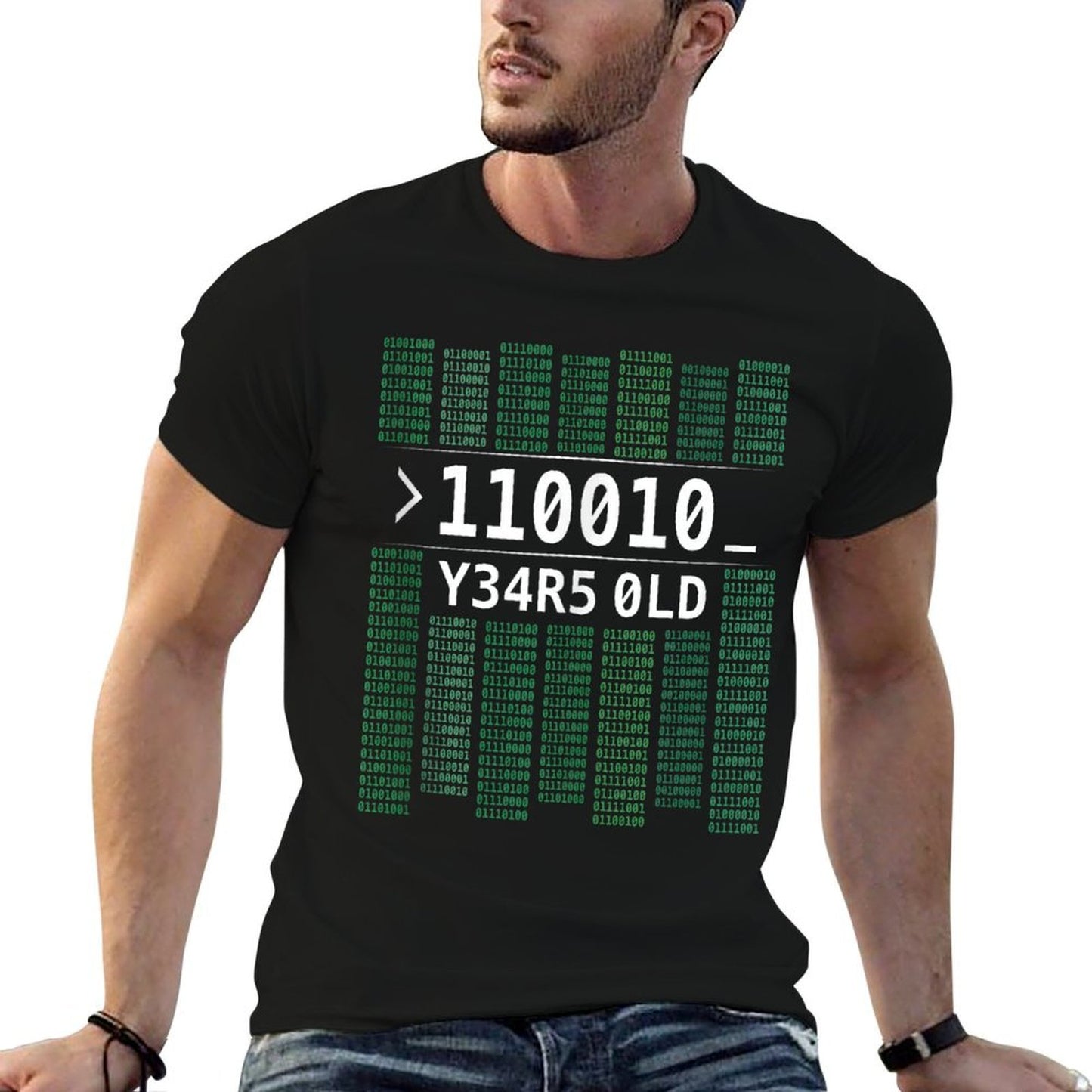 110010 Years Old Binary Code 50th Birthday Computer Trendy Pattern T-Shirt