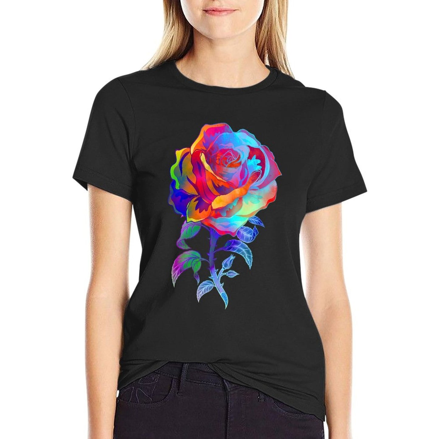 Water Color Art Rose - Garden Gardener Botanist Flowers Rose Comfortable T-Shirt