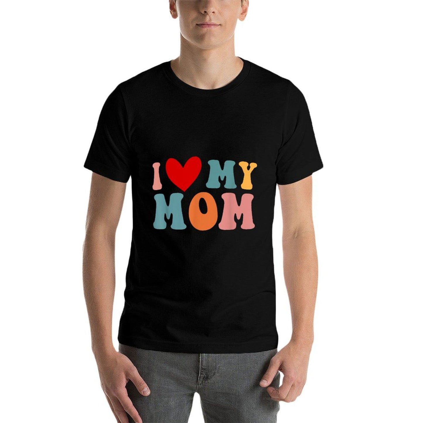 Retro I Love My Mom Best Mother in The World Mothers Day  Versatile T-Shirt