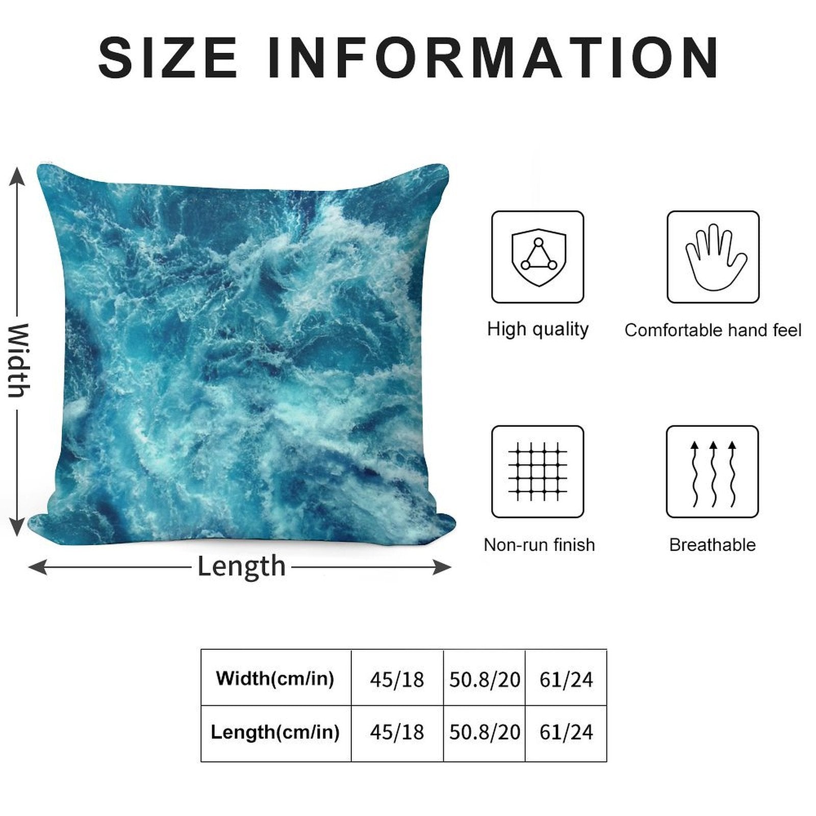 Ocean Is Shaking Soft Washable Throw Pillow