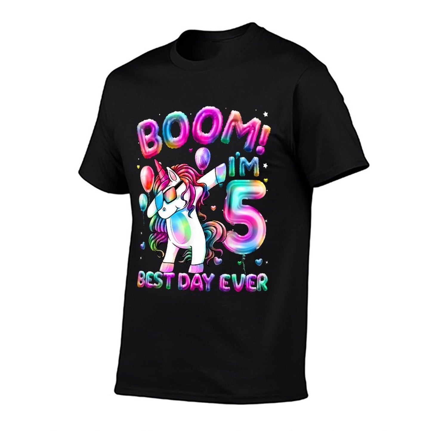 5 Years Old Dabbing Unicorn Gifts 5th Birthday Girl Party  Breathable T-Shirt