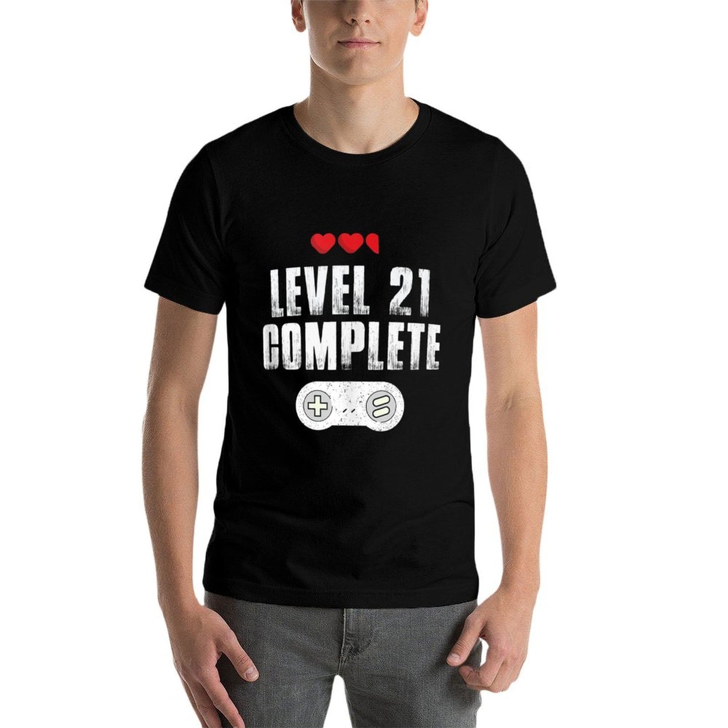 21st Birthday Gifts For Him And Her, Level 21 Complete Cotton T-Shirt