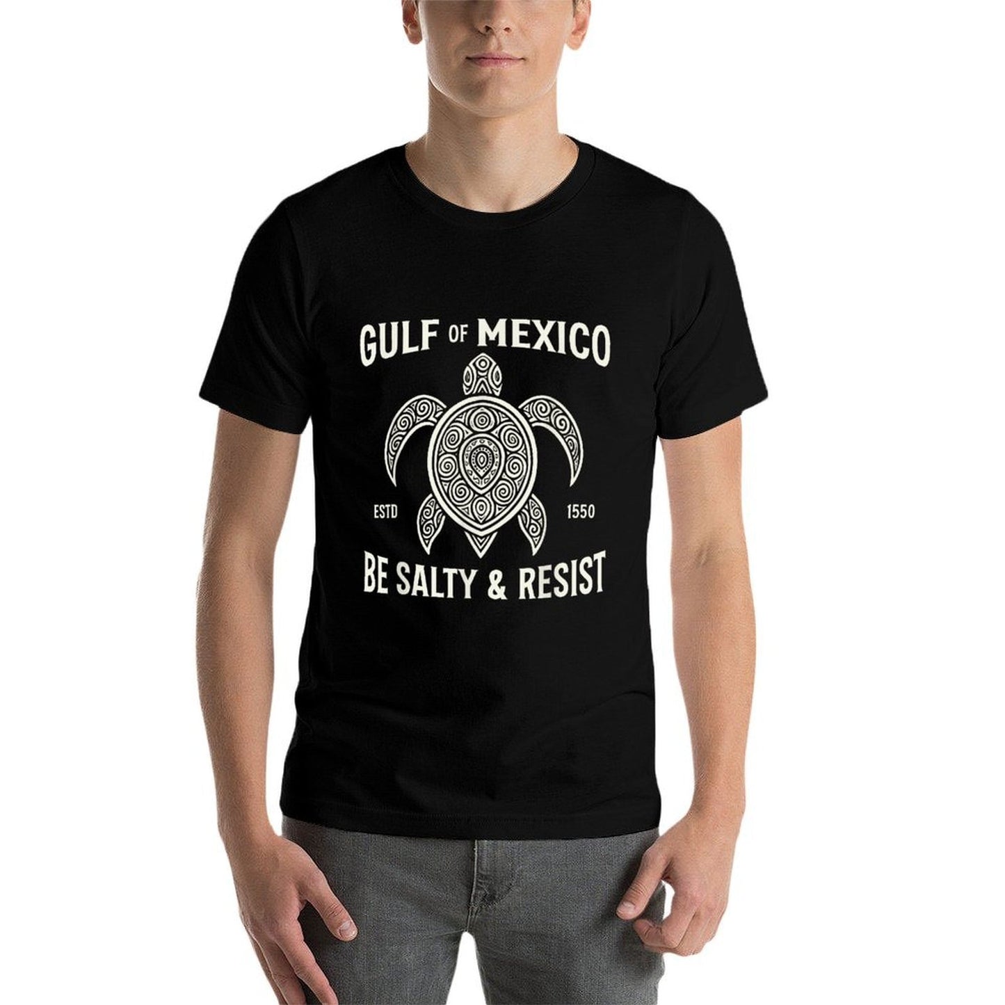 Stay The Gulf of Mexico Be Salty And Resist Turtle Stretchy T-Shirt