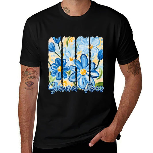 Retro Daisy Flower Summer Vibes Trendy Summer Women Girls  Soft T-Shirt
