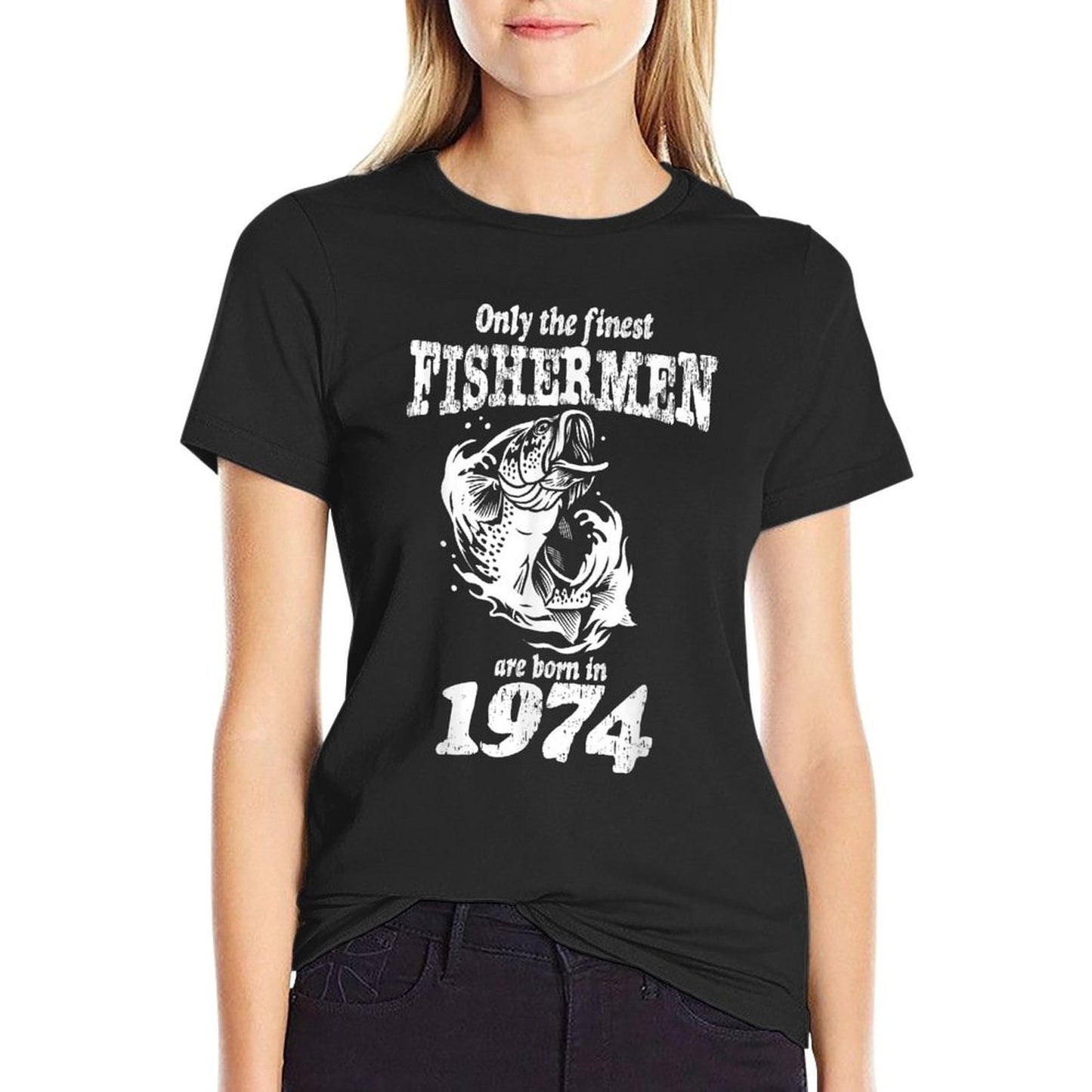 50 Year Old Fishing Fishermen Are Born In 1974 50th Birthday  Soft T-Shirt