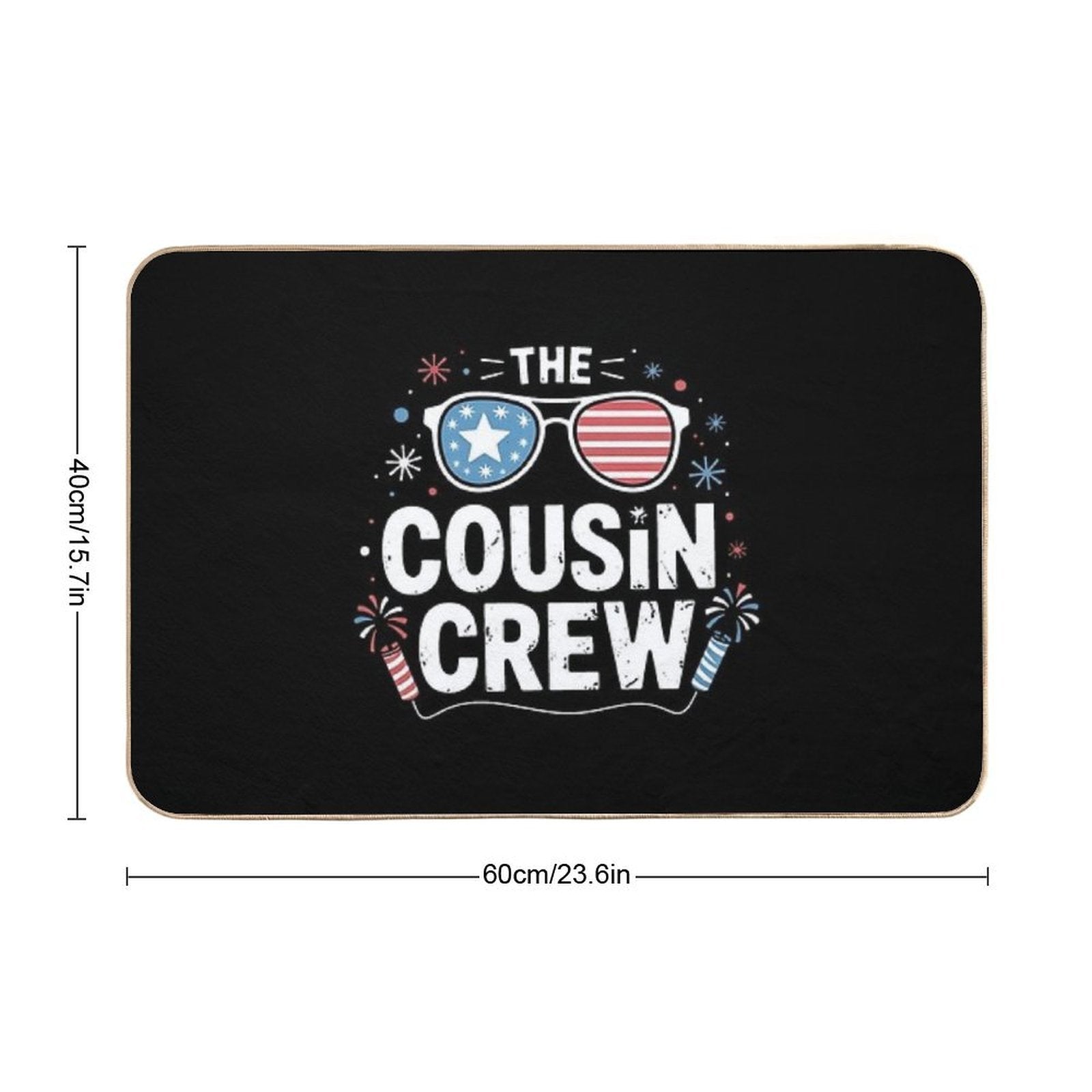 Cousin Crew 4th of July Patriotic American Family Matching  High-Traffic Bath Mat