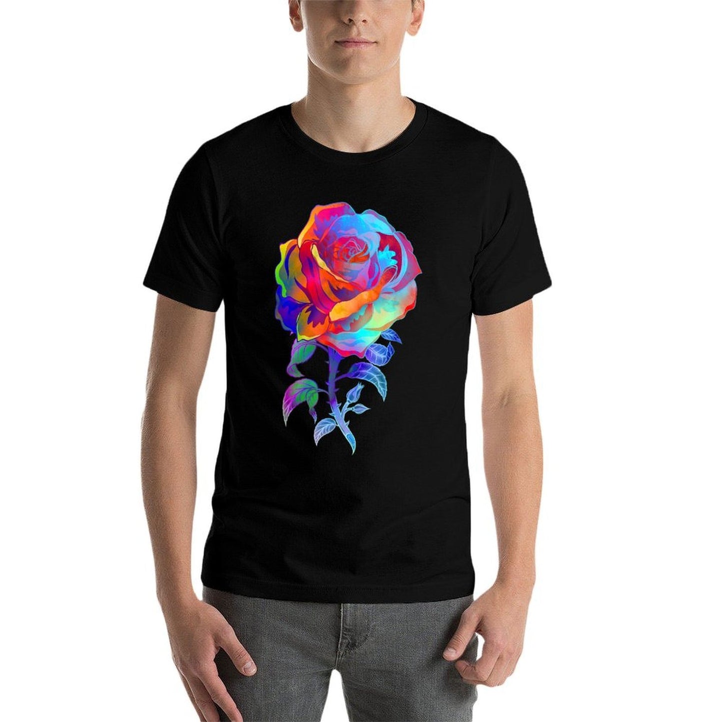 Water Color Art Rose - Garden Gardener Botanist Flowers Rose Comfortable T-Shirt