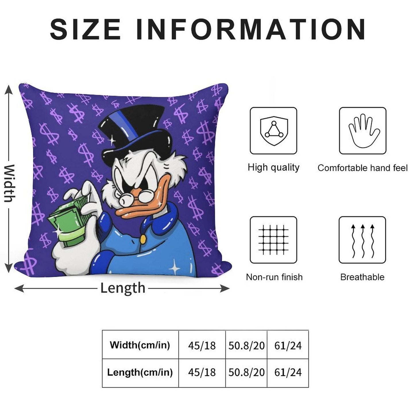 Scrooge Mcduck Eva Kiseleva Soft Warmth Comfort Throw Pillow
