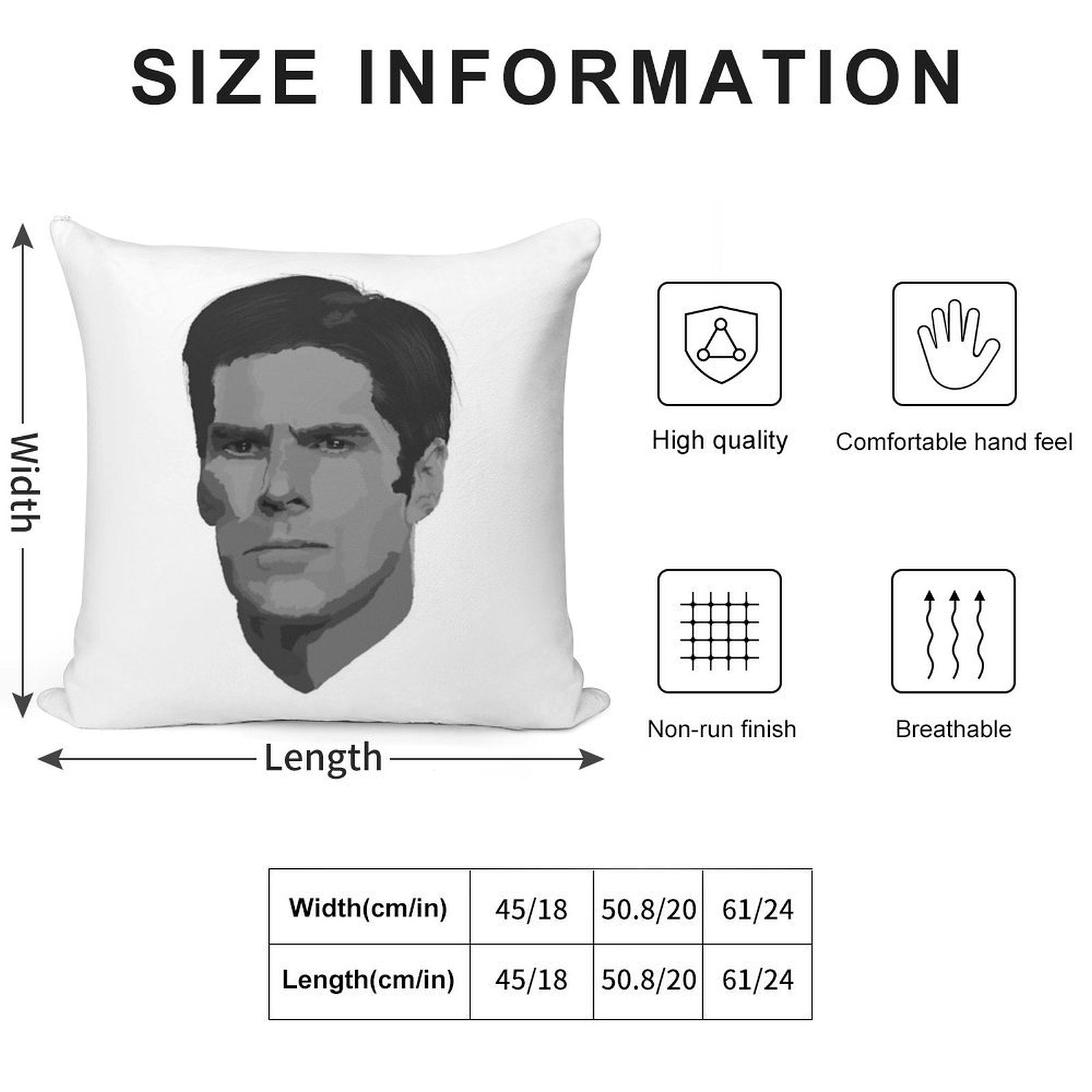 Aaron Hotchner Soft Shrink-Resistant Throw Pillow