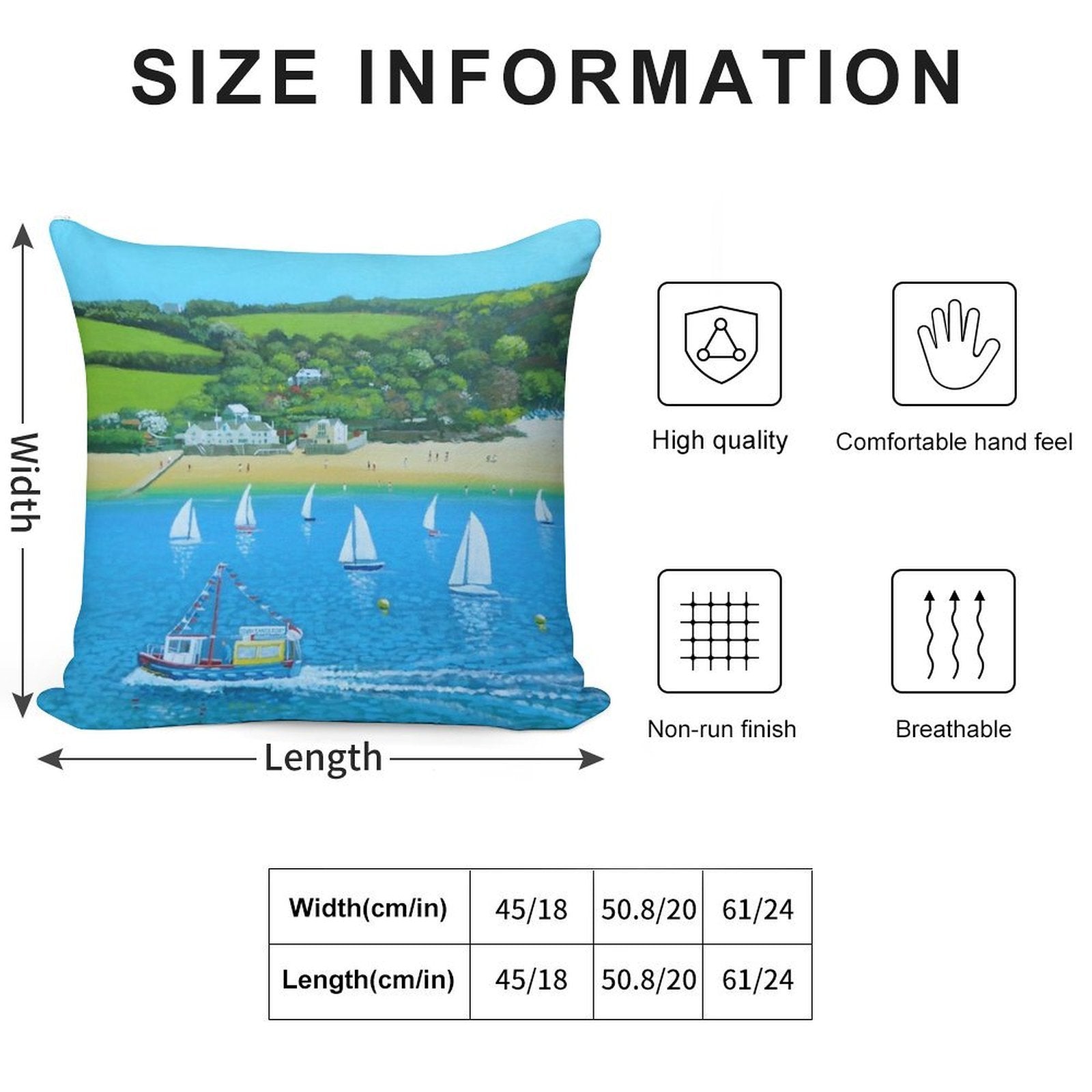 A Salcombe Summer - Devon UK Soft Home Decor Throw Pillow