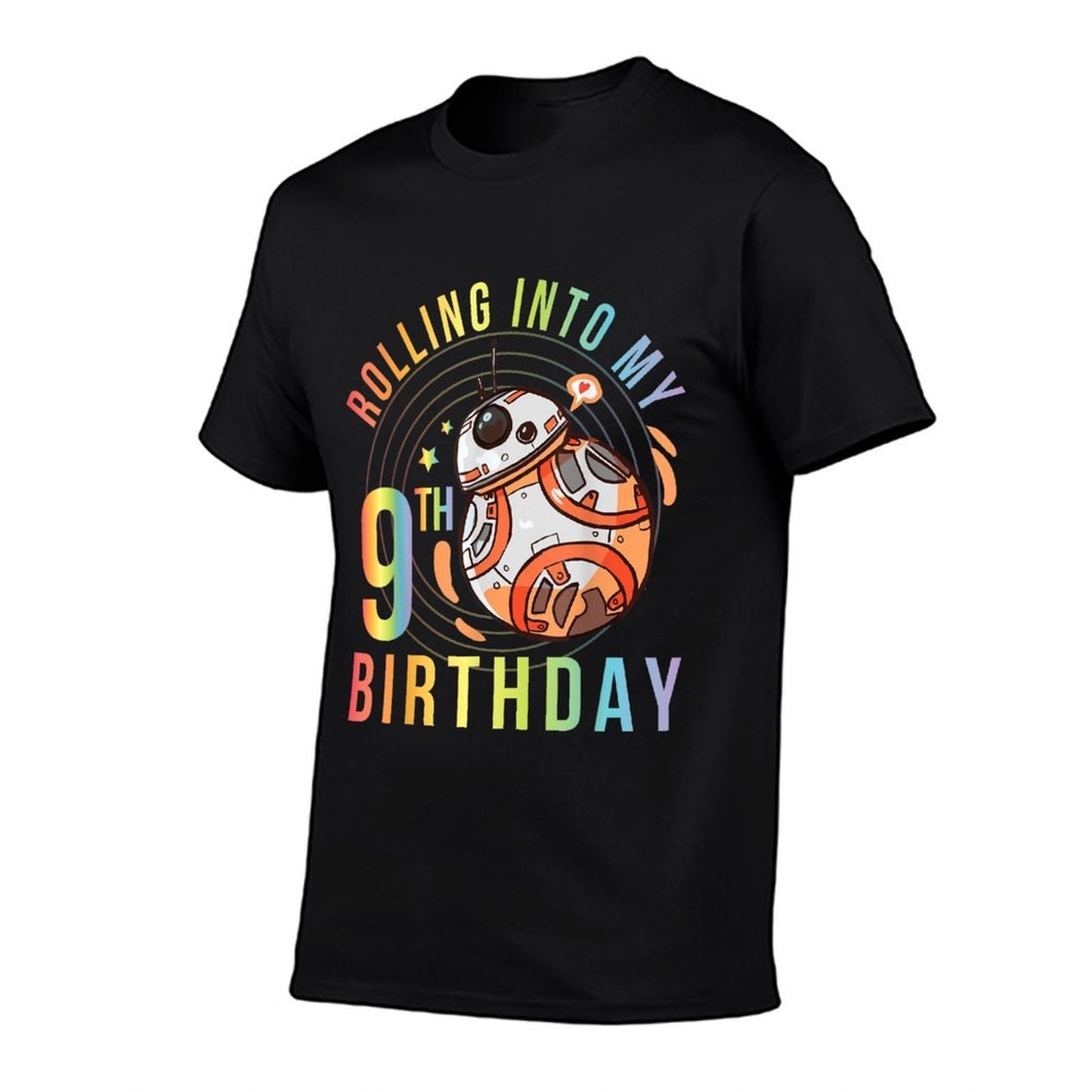 Robot Rolling Into My 9th Birthday Happy To Me 9 Years Old Vintage-inspired T-Shirt
