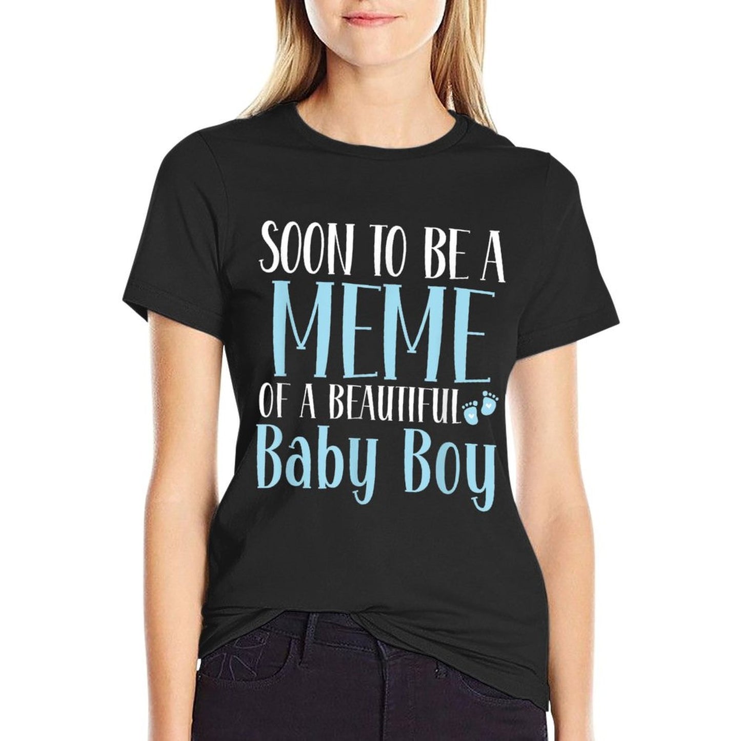 Soon To Be A Meme Of A Beautiful Baby Boy - Birthday Party Easy-care T-Shirt