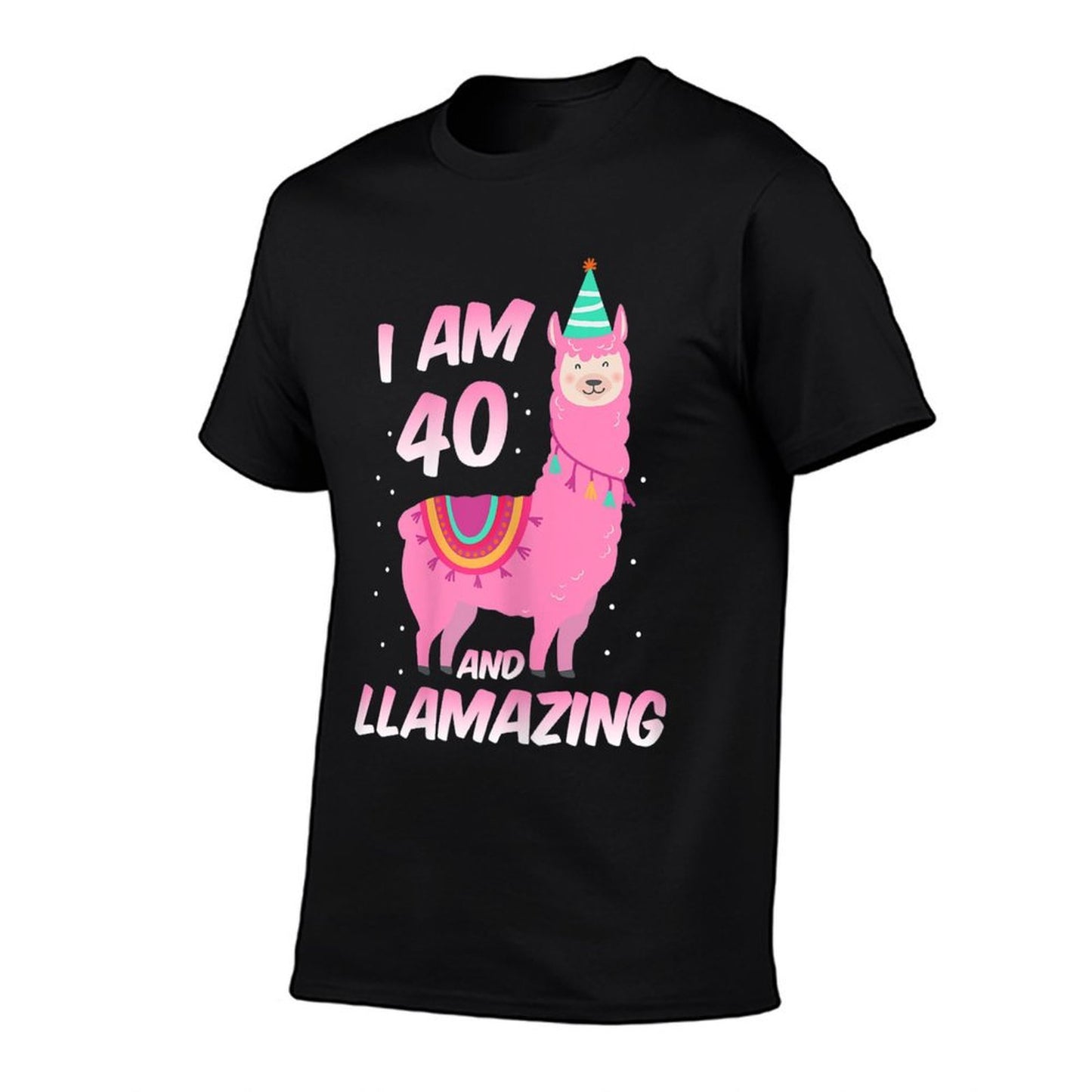 Womens I Am 40 Years Old And Llamazing Llama 40th Birthday Relaxed-fit T-Shirt