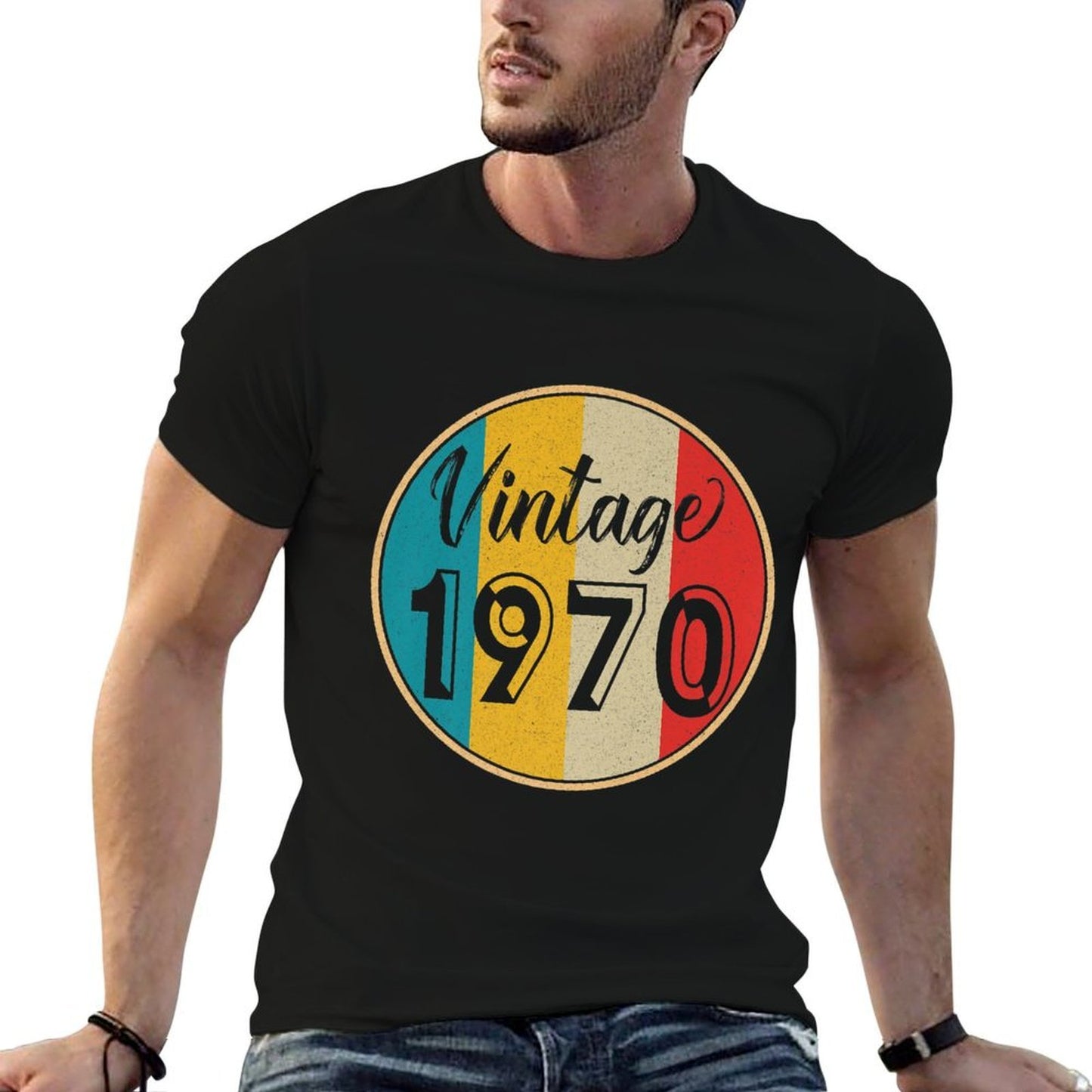 Vintage Retro 1970 Bday 50th Birthday Gift 50 Year Old B Day Premium Durable T-Shirt