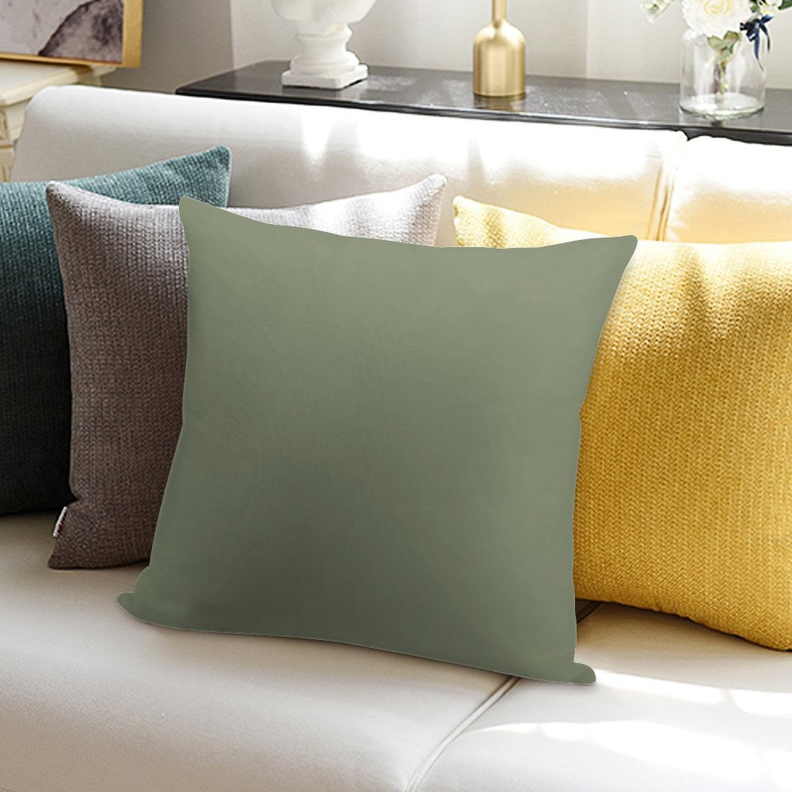 Sage Soft Decorative Cover Throw Pillow