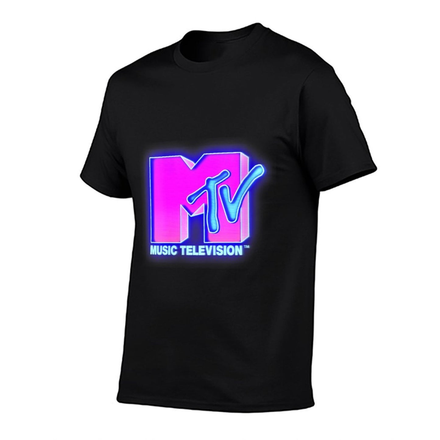 Womens MTV Bright Neon Glow Logo Retro Affordable Price T-Shirt