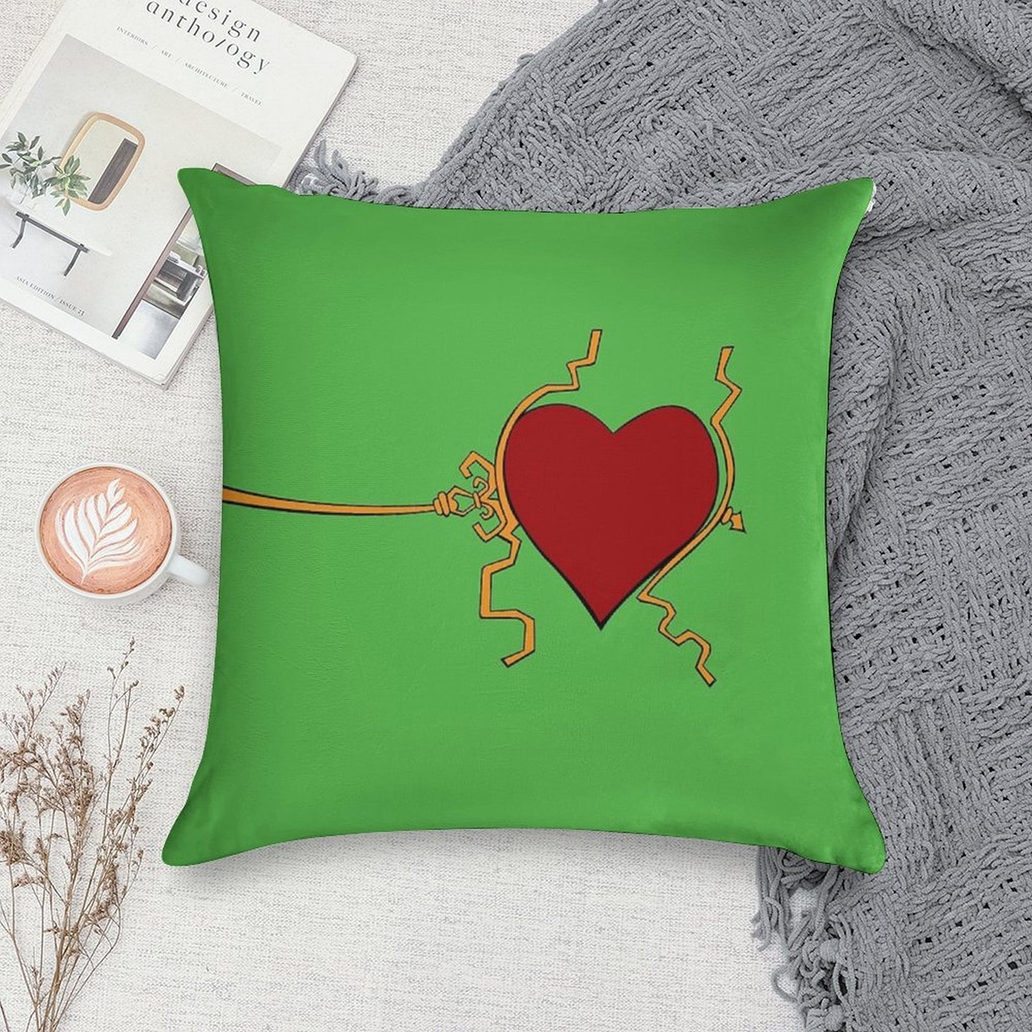 Three Sizes in One Day Soft Washable Throw Pillow