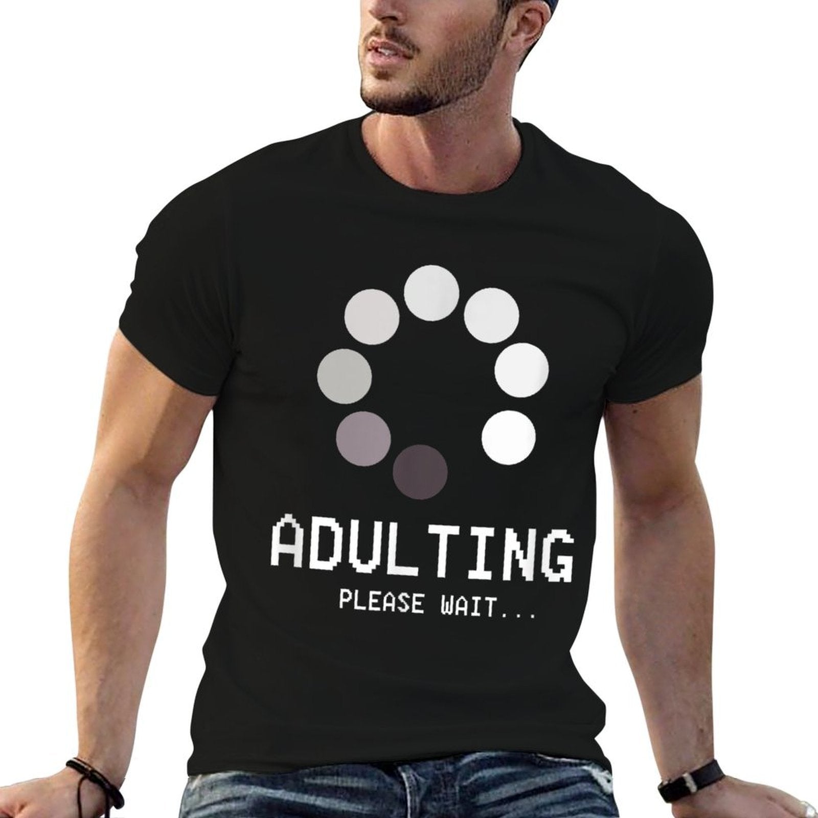 Adulting Please Wait Funny Loading Happy 18th Birthday  Easy-care T-Shirt