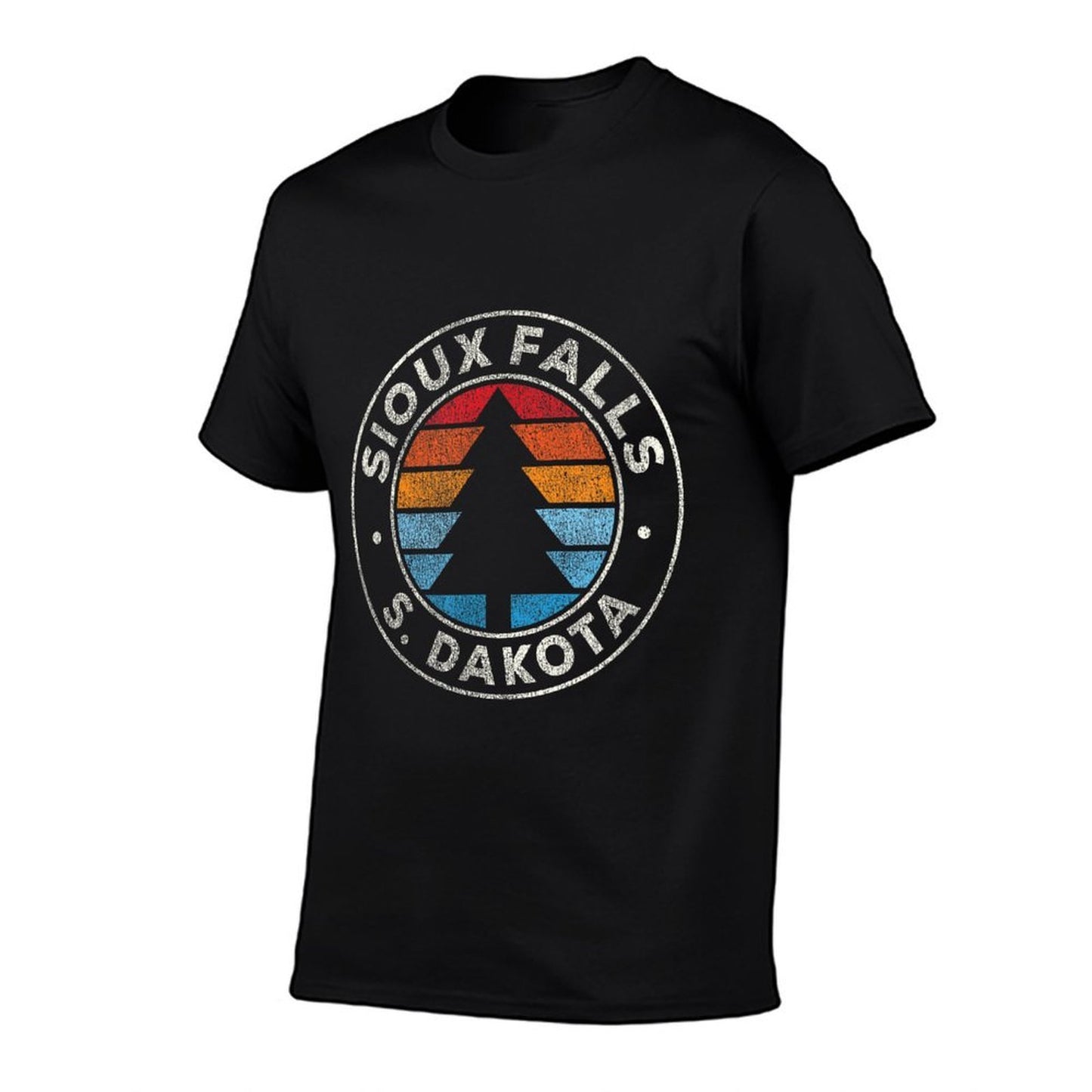Sioux Falls South Dakota SD Vintage Graphic Retro 70s Heathered Texture T-Shirt
