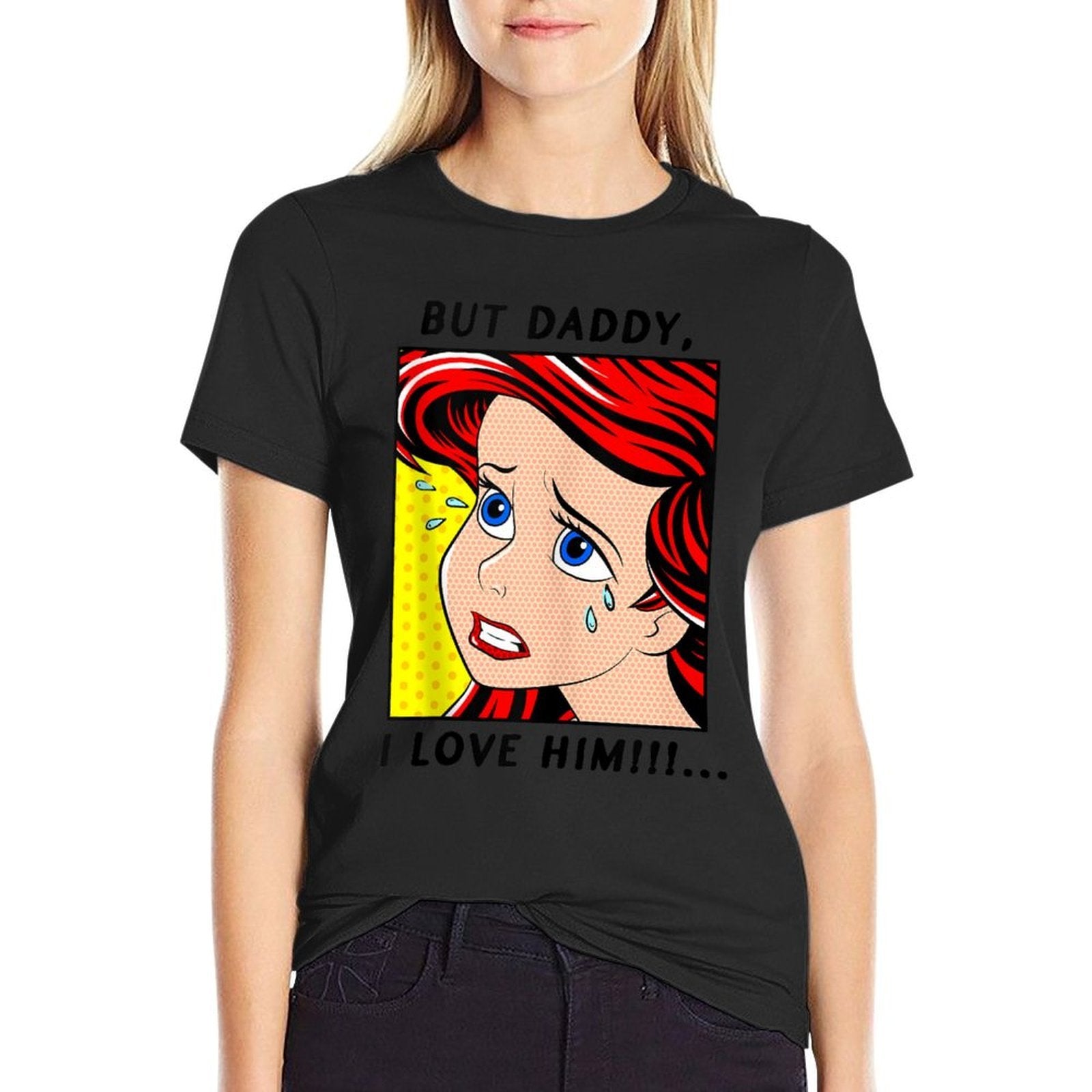 Disney The Little Mermaid Ariel But Daddy I Love Him Comic  Breathable T-Shirt