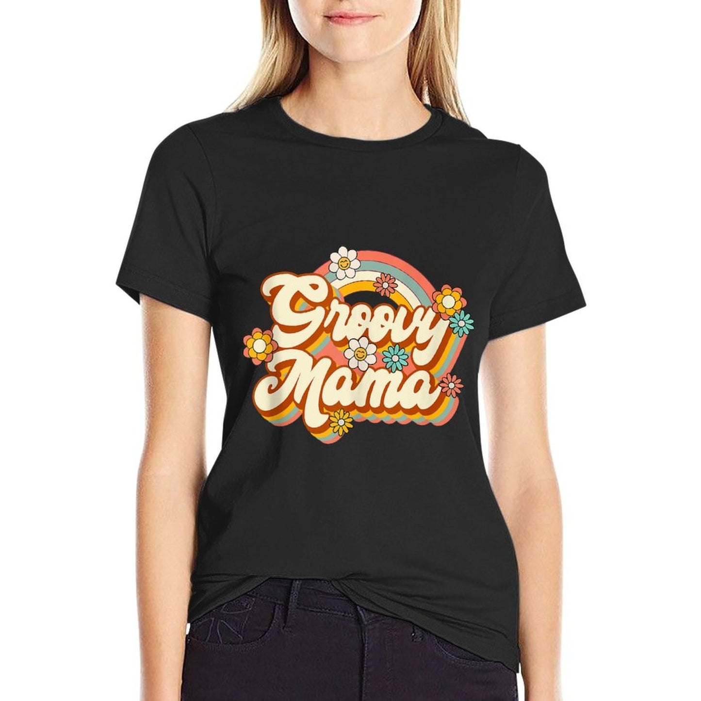 Retro Groovy Mama Family Birthday 60s 70s Hippie Costume  Classic T-Shirt