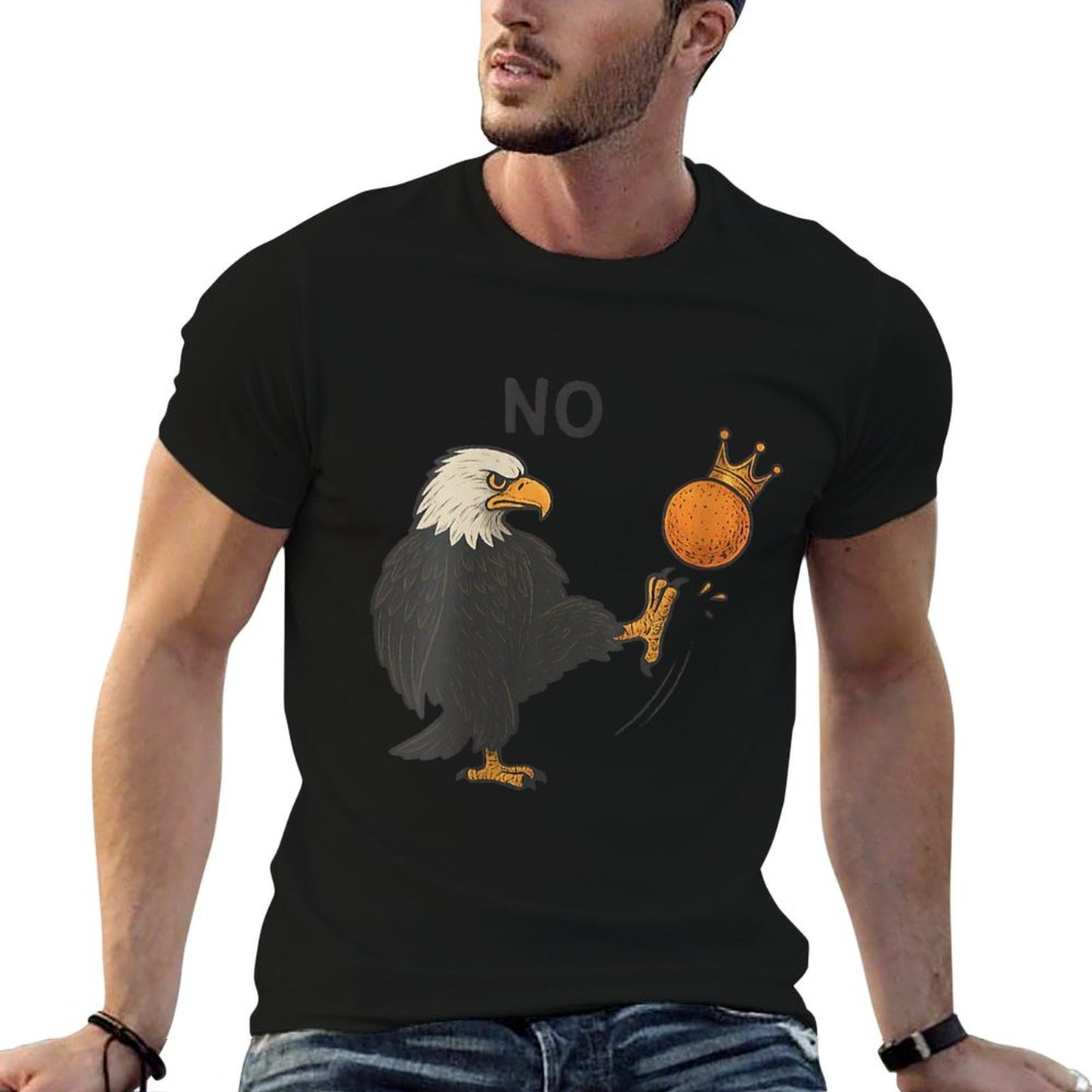 Womens Funny No Kings In America Men Women Stretchy T-Shirt