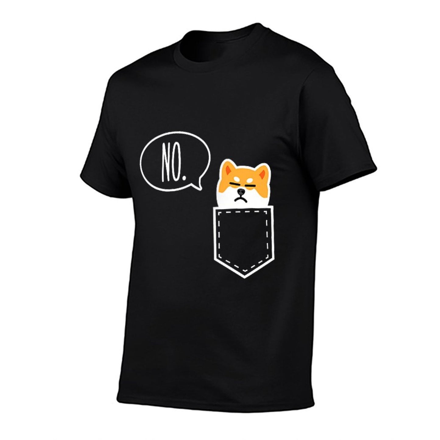 Shiba Inu Nope Cute Pocket Stretchy T-Shirt
