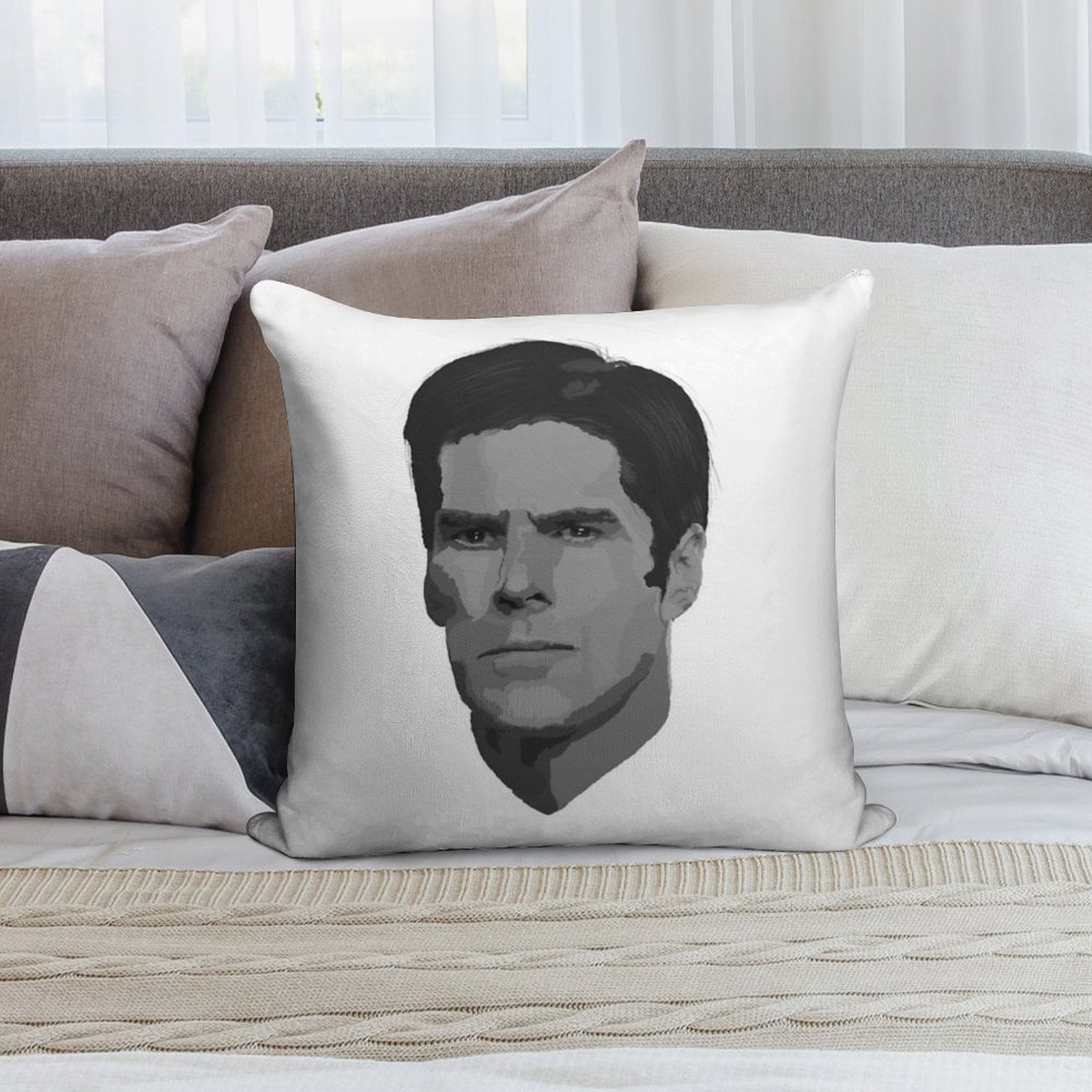 Aaron Hotchner Soft Shrink-Resistant Throw Pillow