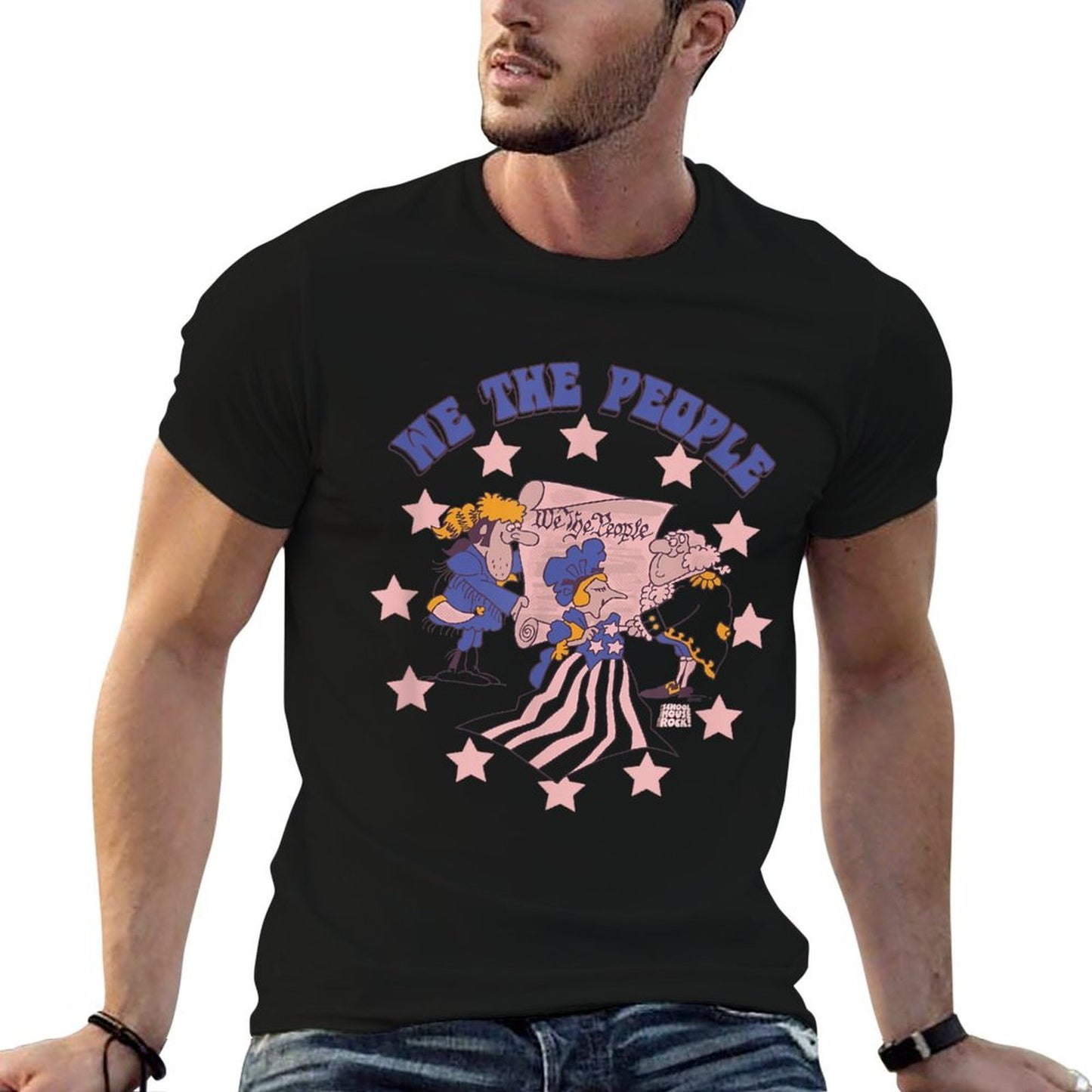 Schoolhouse Rock! The Preamble Constitution America Rock Eco-friendly Material T-Shirt