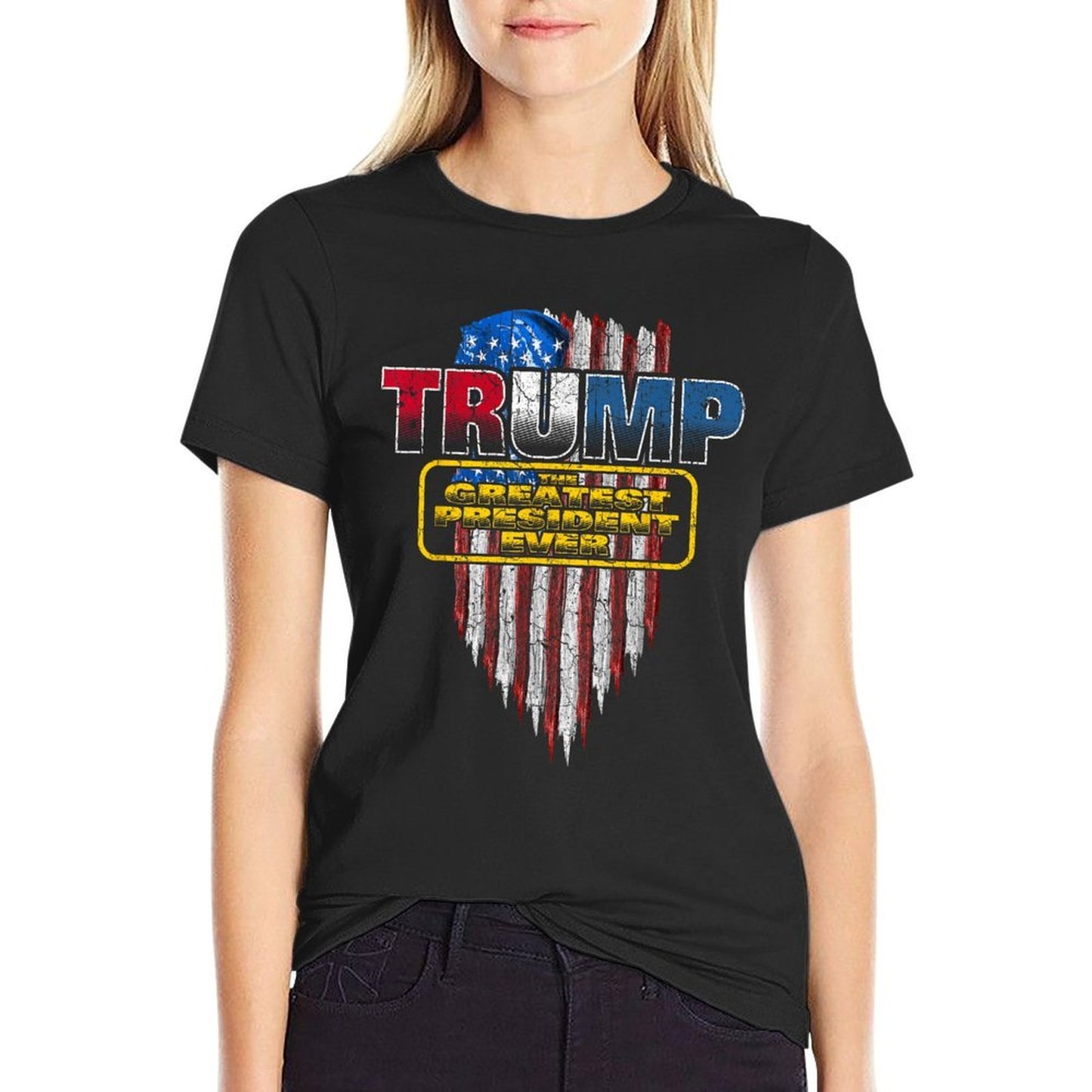 Trump The Greatest President Ever Heathered Texture T-Shirt