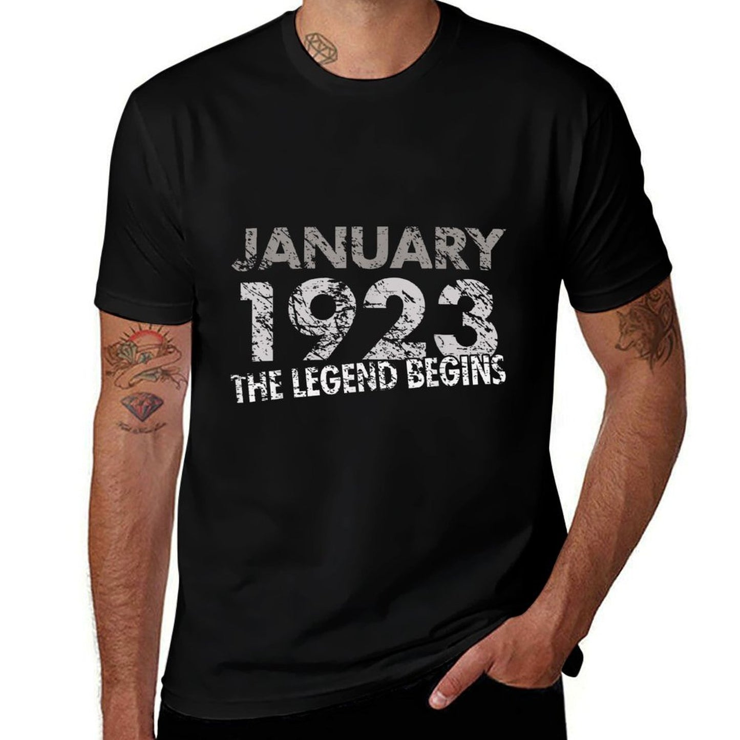 100th Birthday - January 1923 - The Legend Begins Cotton T-Shirt