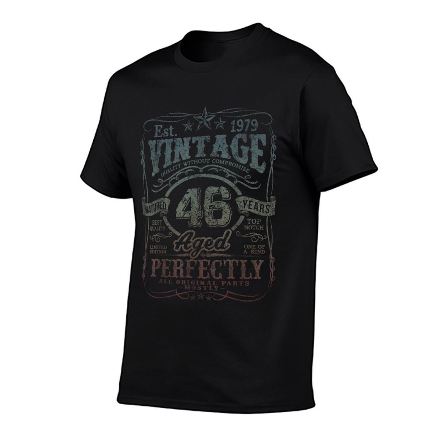 Vintage 1979 Limited Edition 46 Year Old 46th Birthday Rolled Sleeves T-Shirt