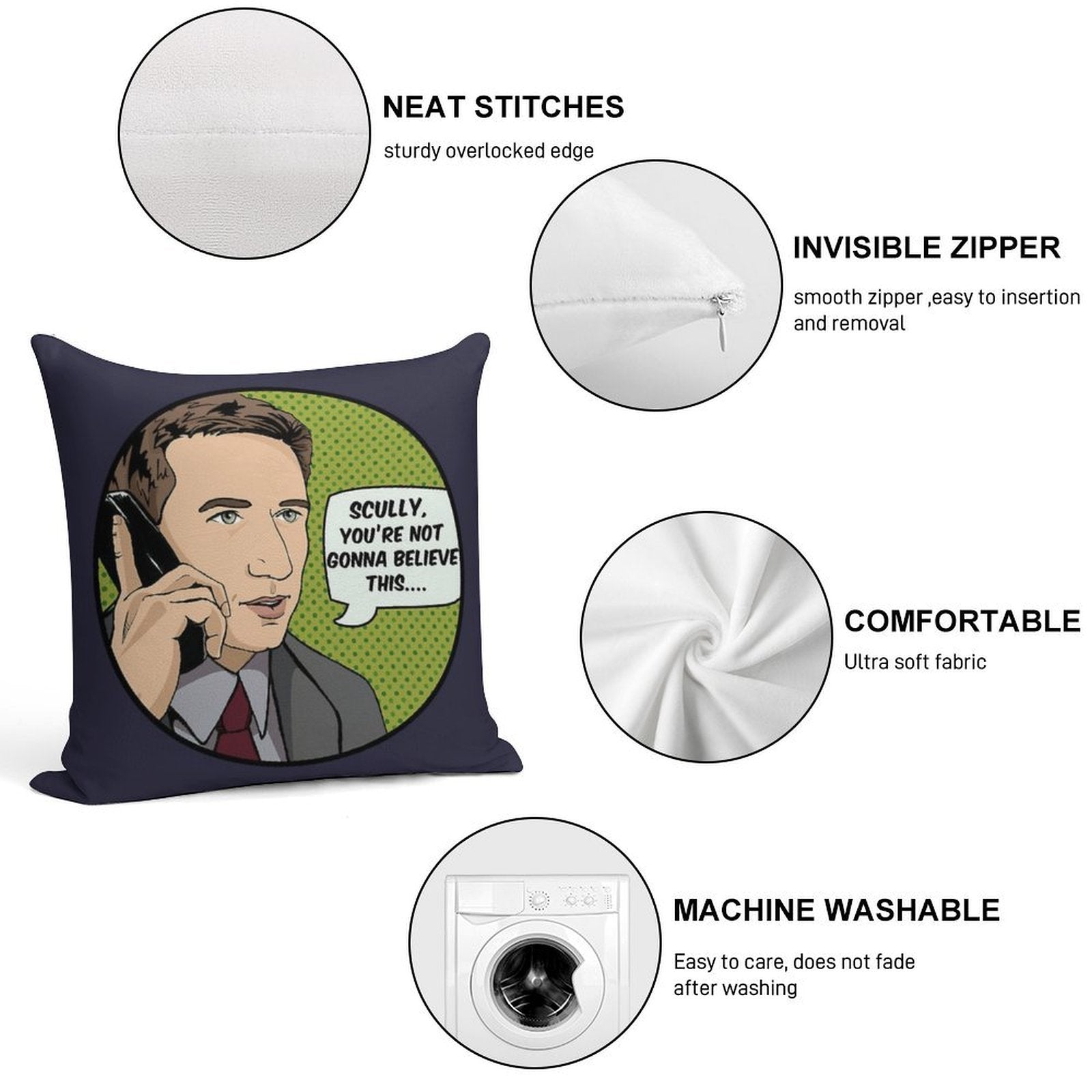 Pop Mulder Soft Style Accent Throw Pillow