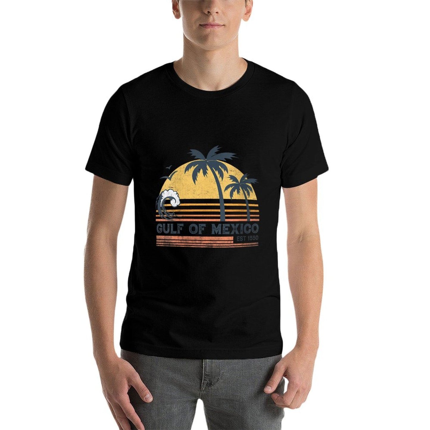 Womens Gulf of Mexico Retro Vintage Versatile T-Shirt